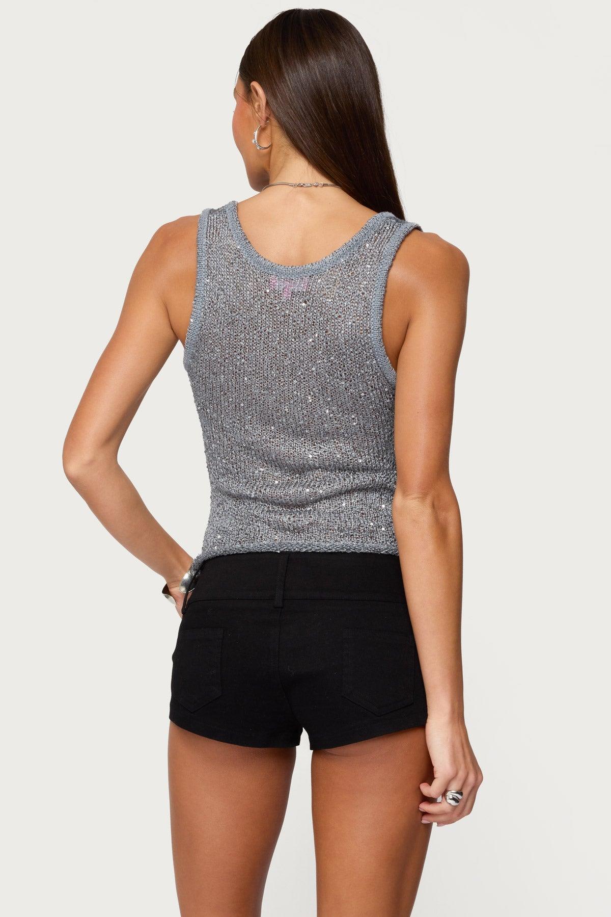Eleora Sequin Knit Tank Top Product Image