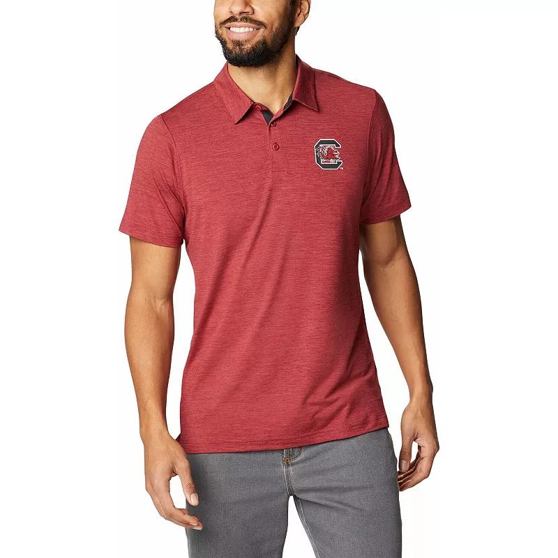Men's Columbia Garnet South Carolina Gamecocks Tech Trail Omni-Shade Polo, Size: Large, Red Product Image