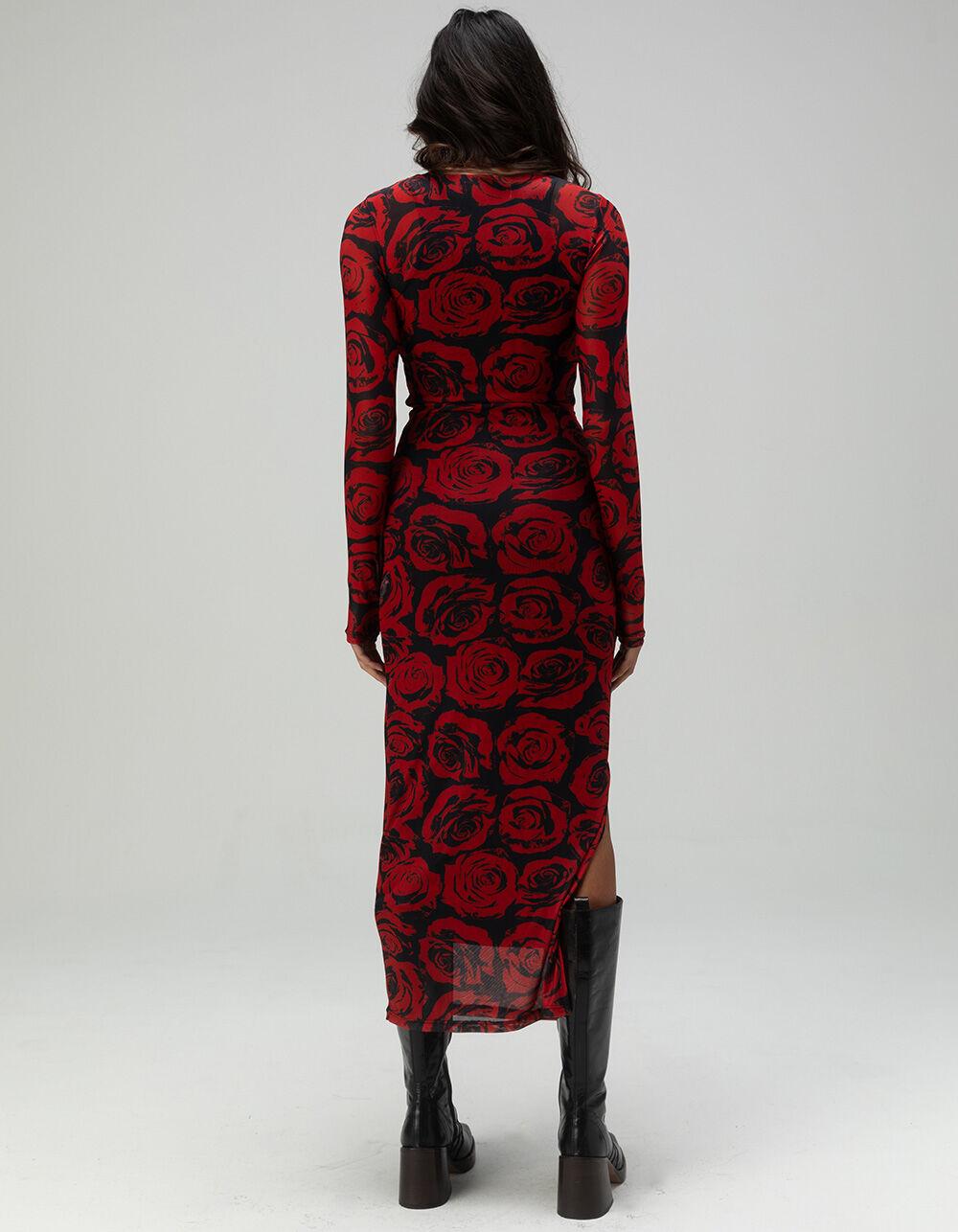 JJXX Rosa Womens Mesh Maxi Dress - BLUE Product Image