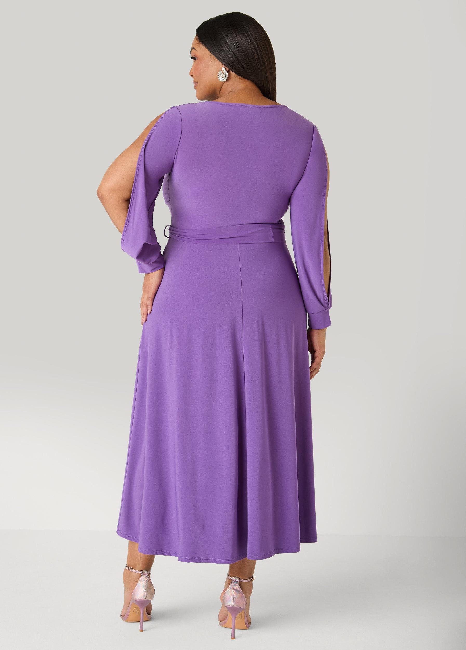 Split Sleeve A Line Maxi Dress Product Image