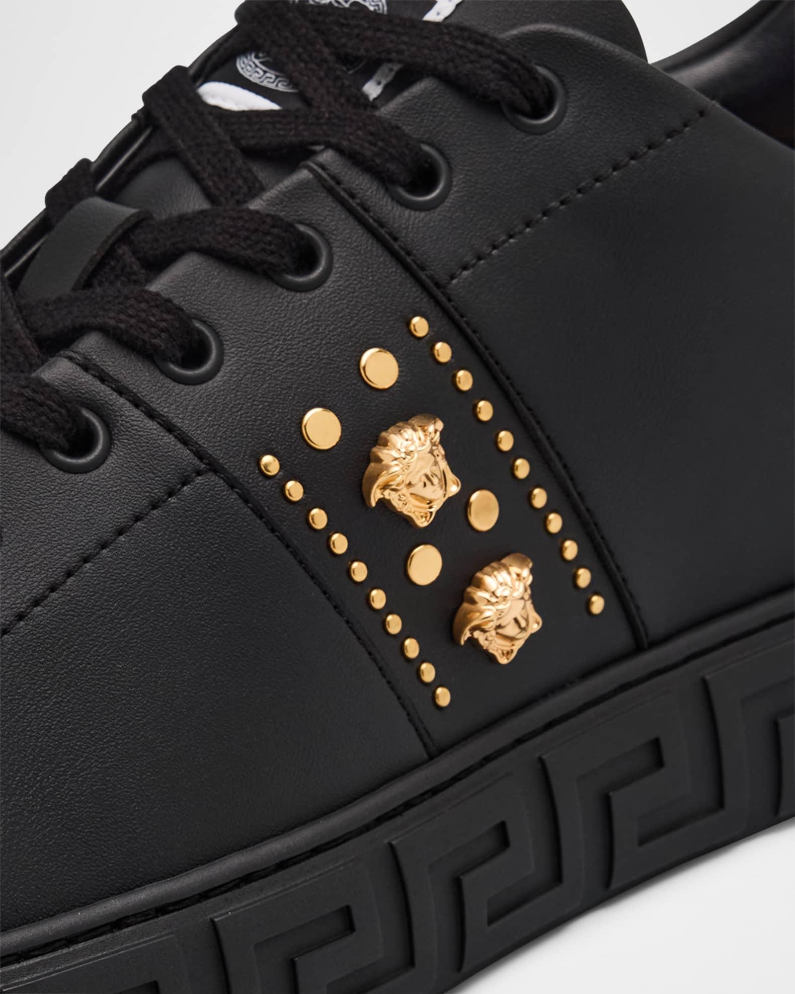 Men's La Greca Leather Low-Top Sneakers Product Image