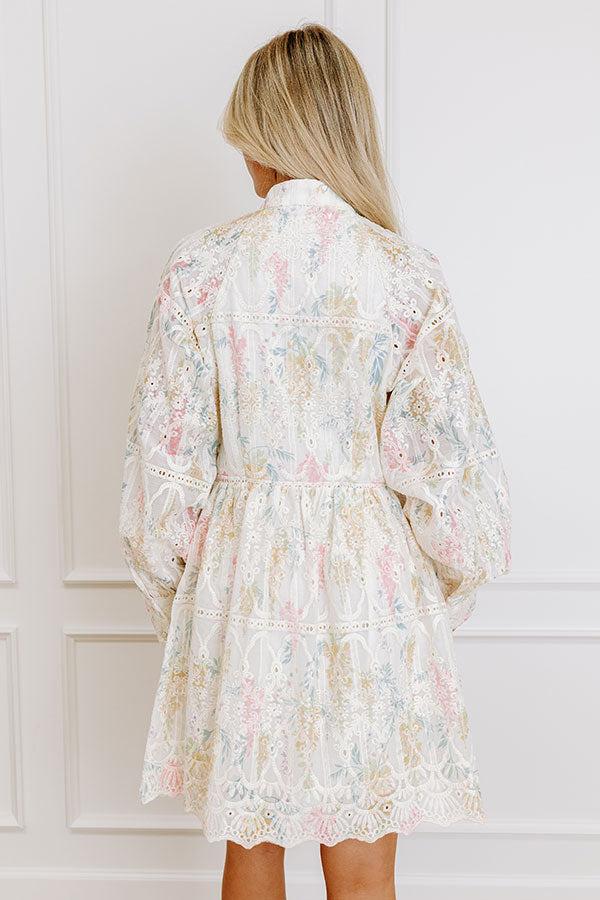 Honey Haze Floral Eyelet Mini Dress Product Image