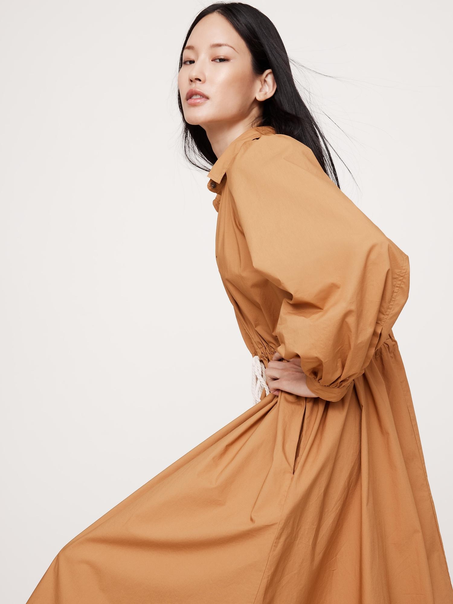 Cotton Poplin Midi Shirtdress Product Image