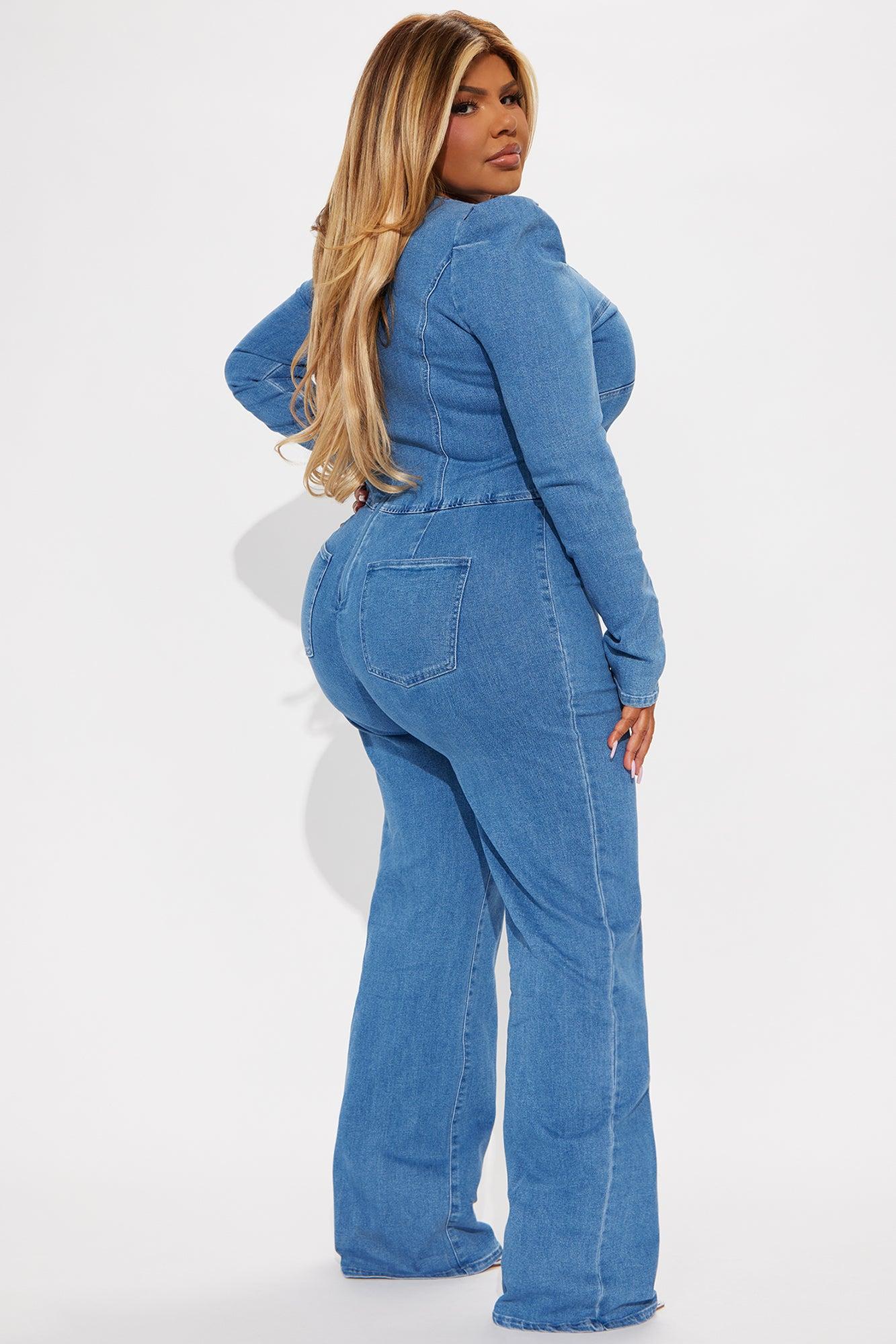 Sabrina Denim Jumpsuit - Medium Wash Product Image