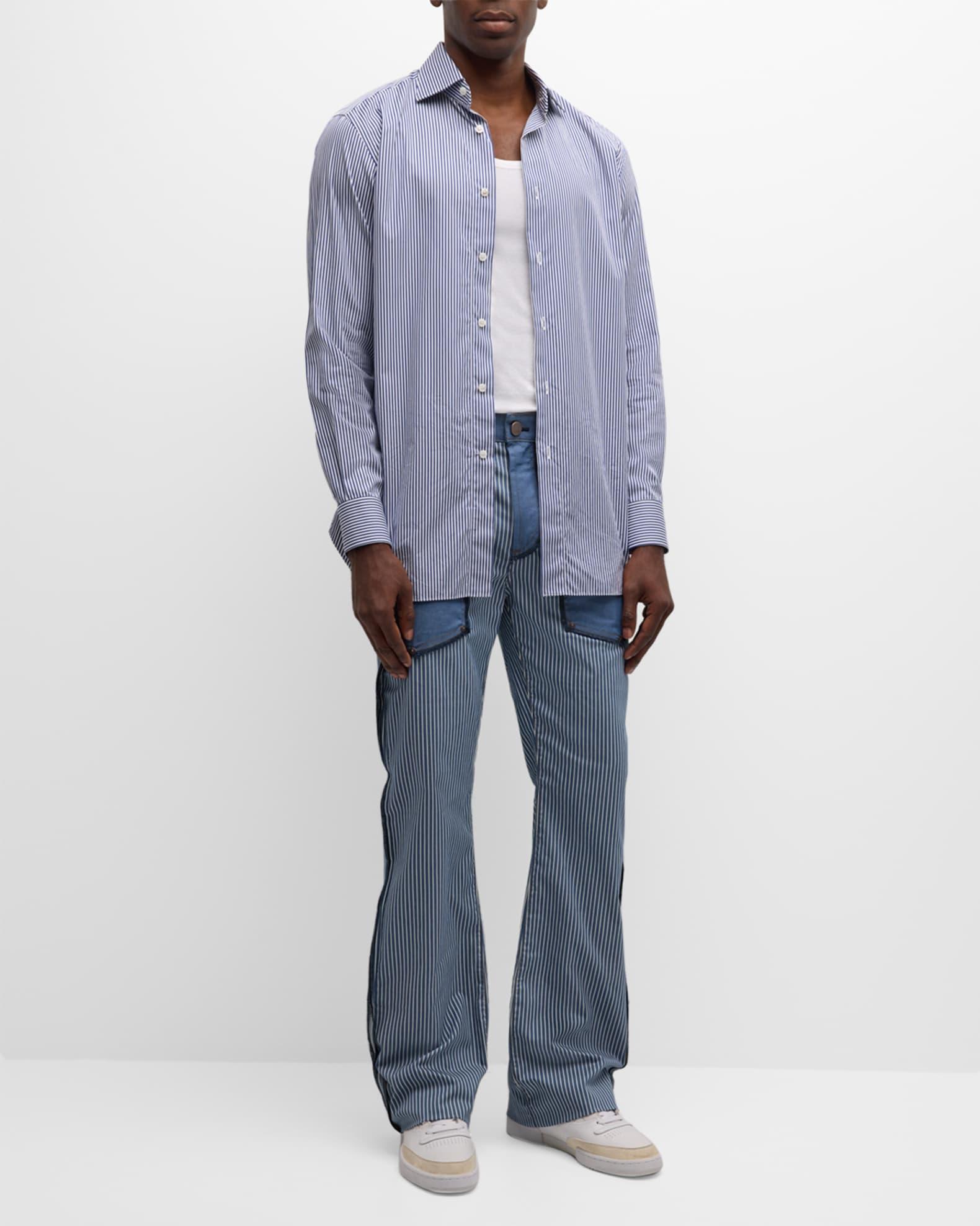 x MFVLA1 Men's Striped Inside-Out Jeans Product Image