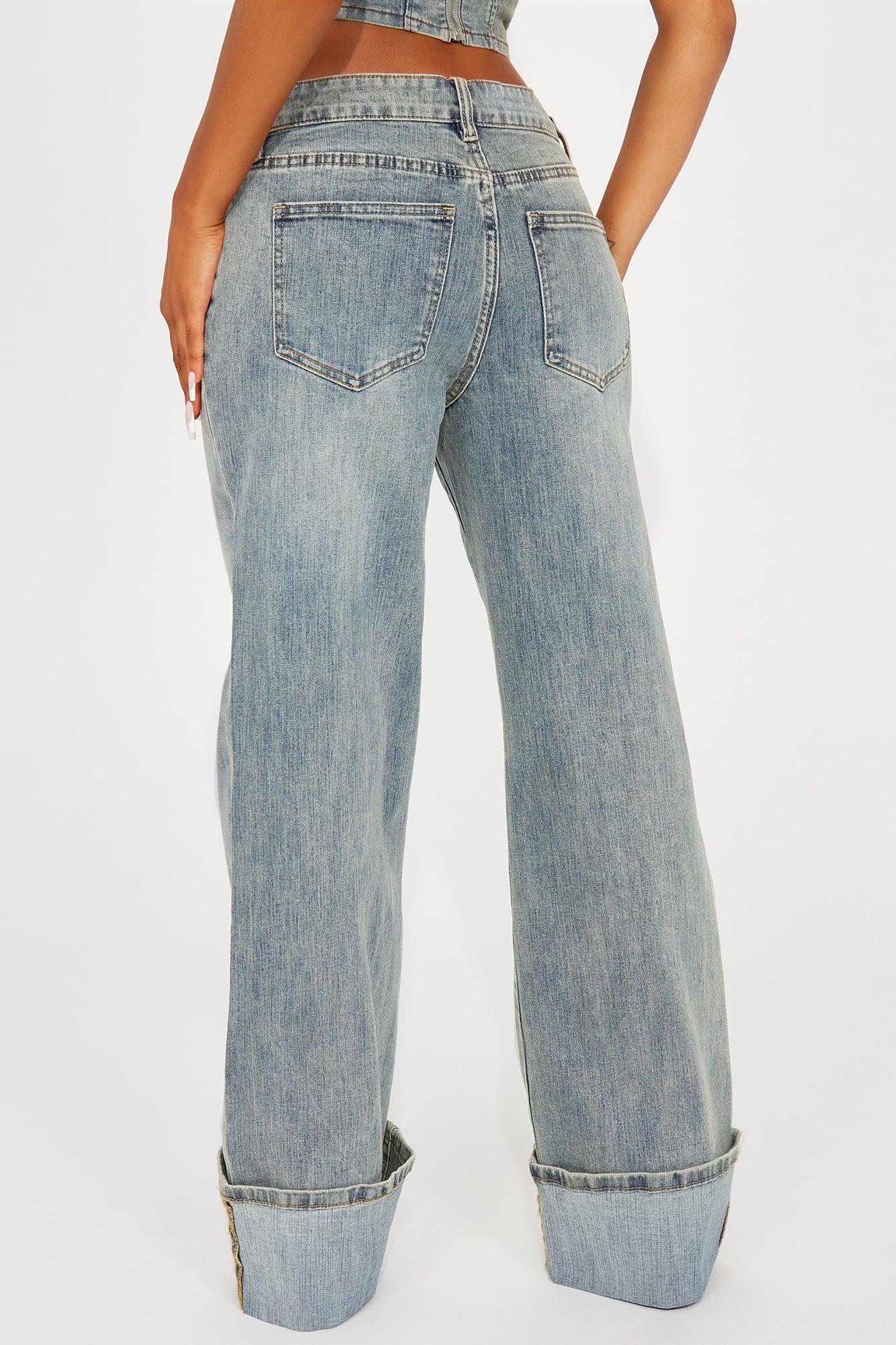 It's Clear To See Tinted Stretch Straight Leg Jeans - Vintage Wash Product Image