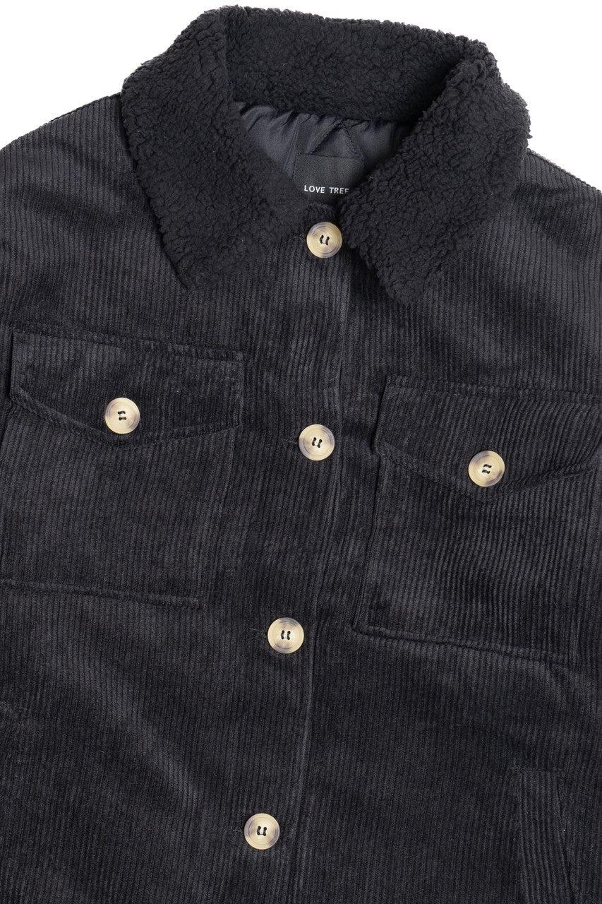 Sherpa Trim Corduroy Jacket Product Image