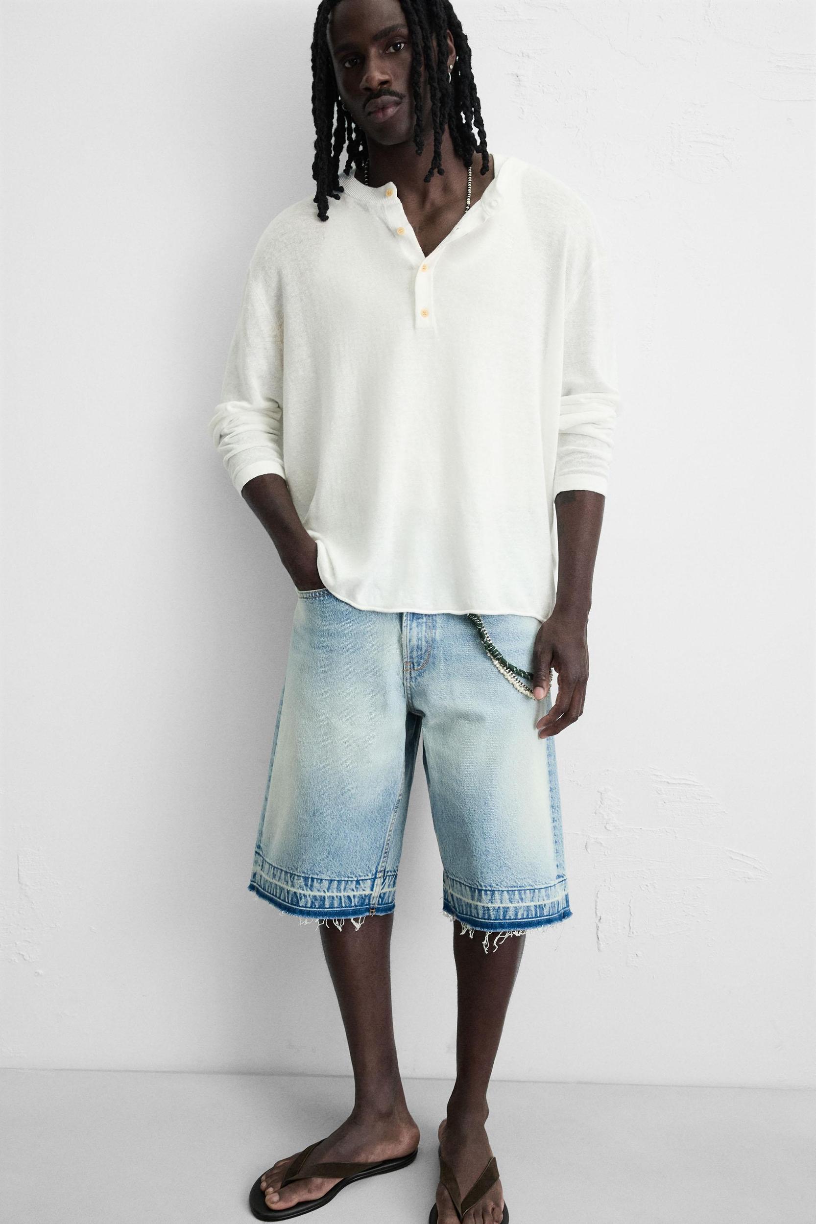 BAGGY FIT DENIM SHORTS Product Image