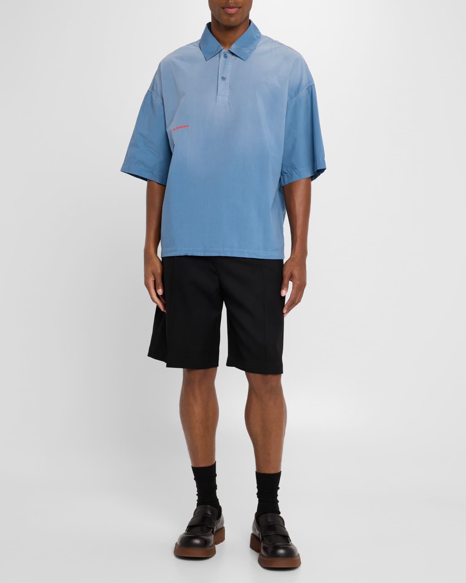 Mens Cotton Boxy-Fit Polo Shirt Product Image