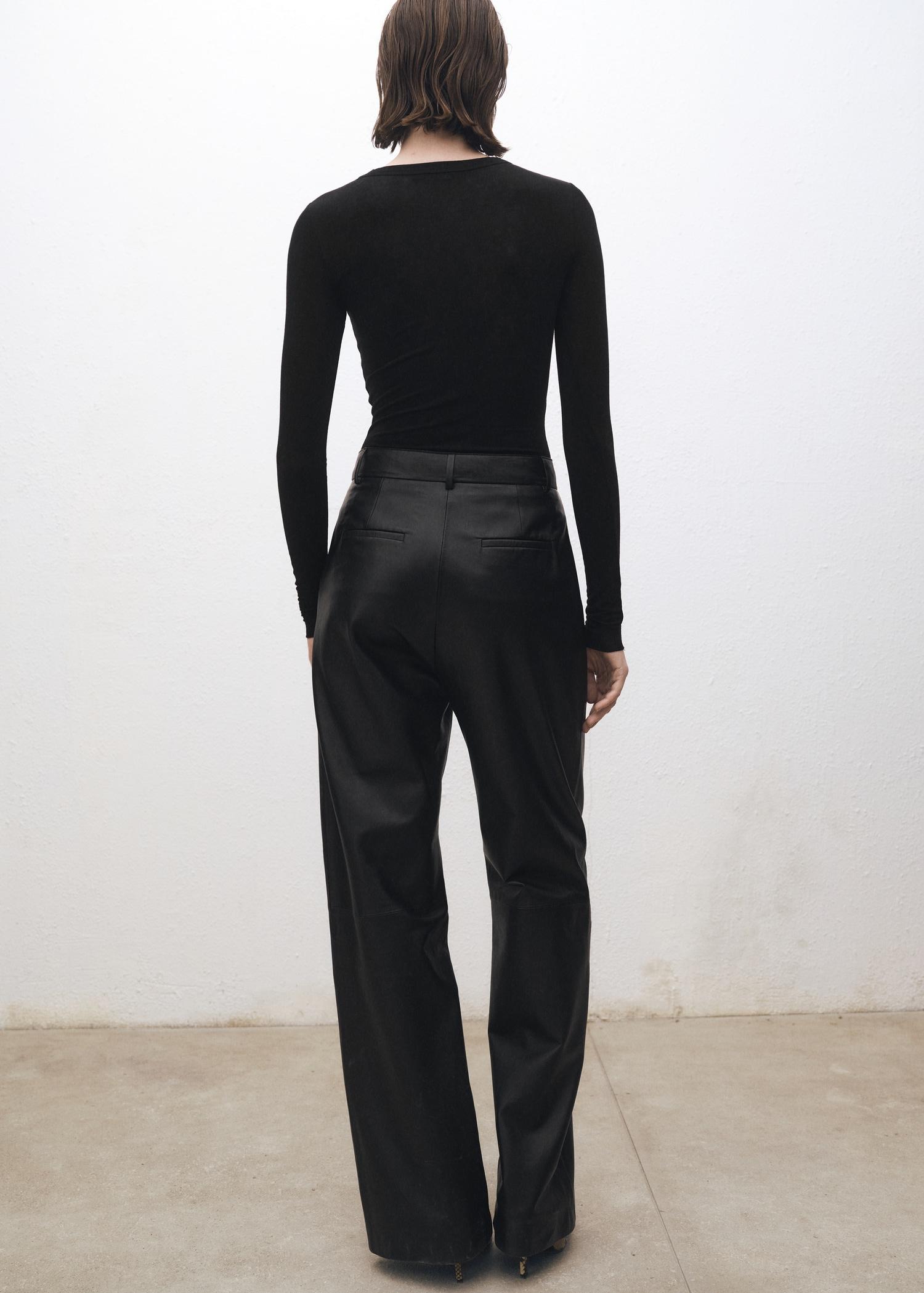 Long-sleeved wool-blend t-shirt - Women | MANGO USA Product Image