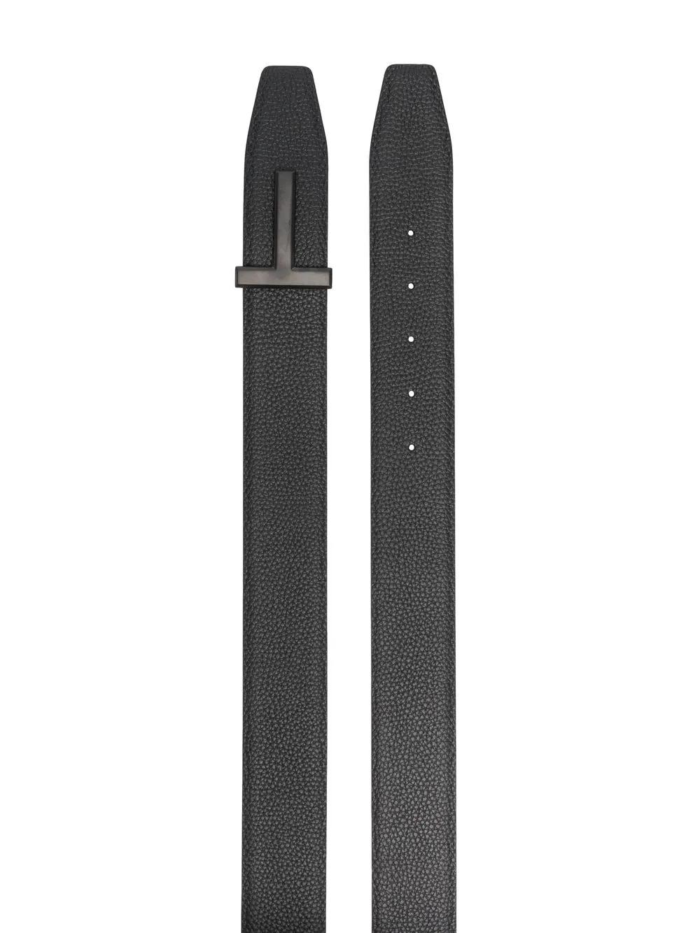 logo-buckle leather belt Product Image