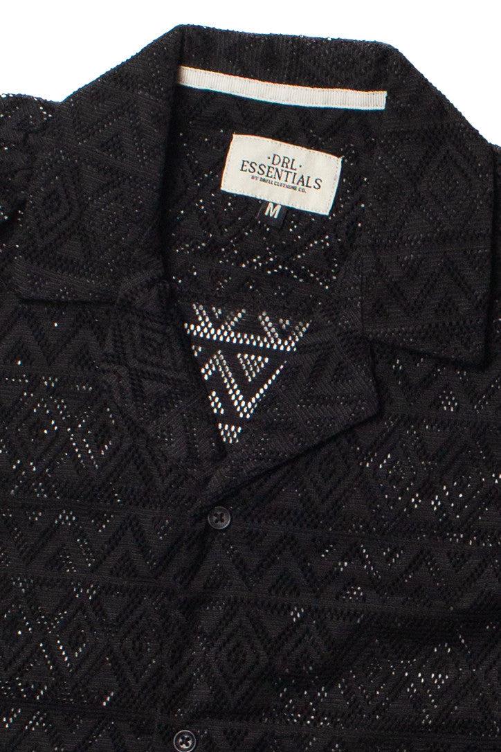 Polyester Triangle Pattern Lace Long Sleeve Shirt Product Image