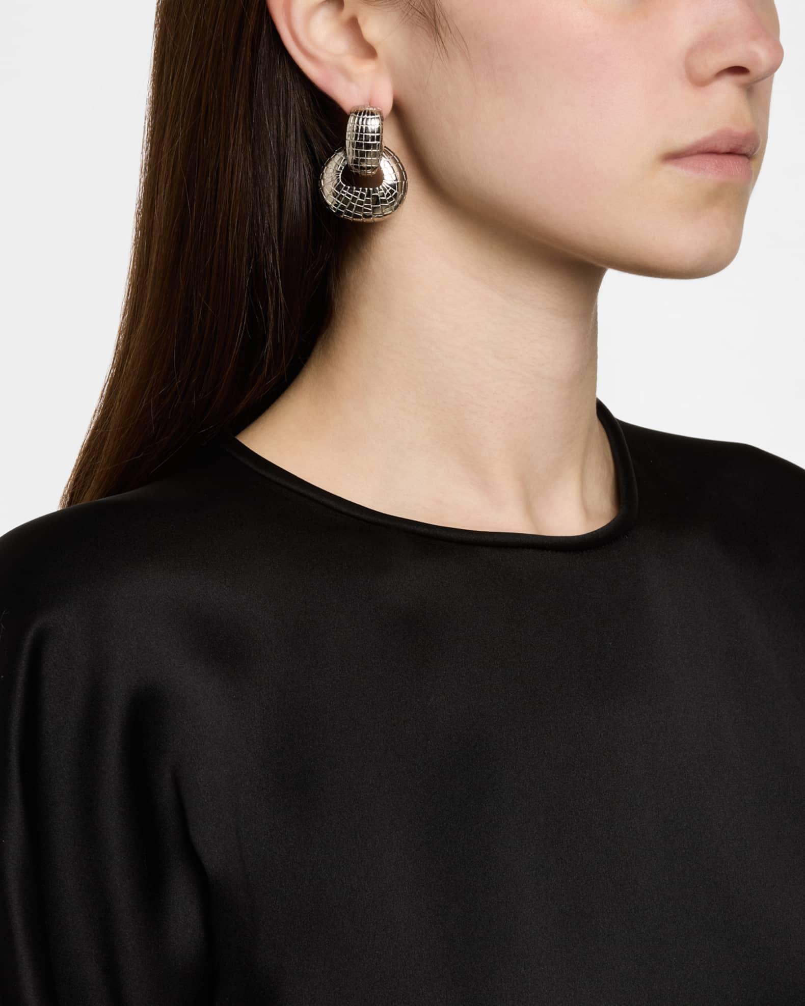 Mosaic Textured Pendant Earrings Product Image