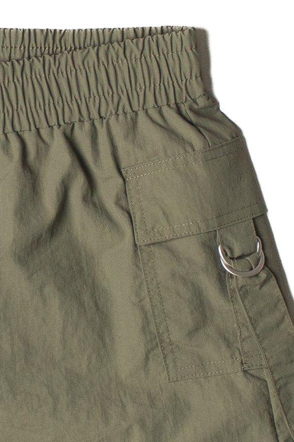 Army Green Parachute Cargo Shorts Product Image