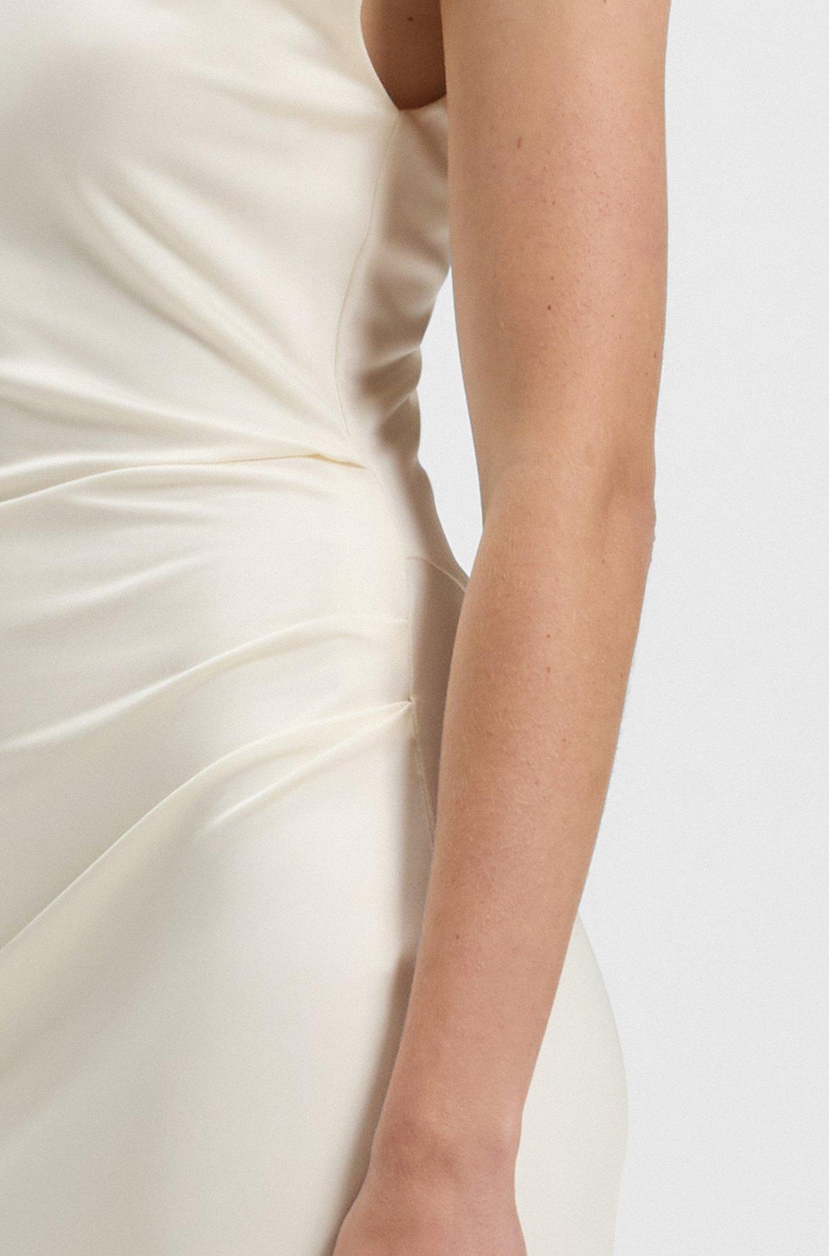 Stretch-jersey dress with off-the-shoulder neckline Product Image