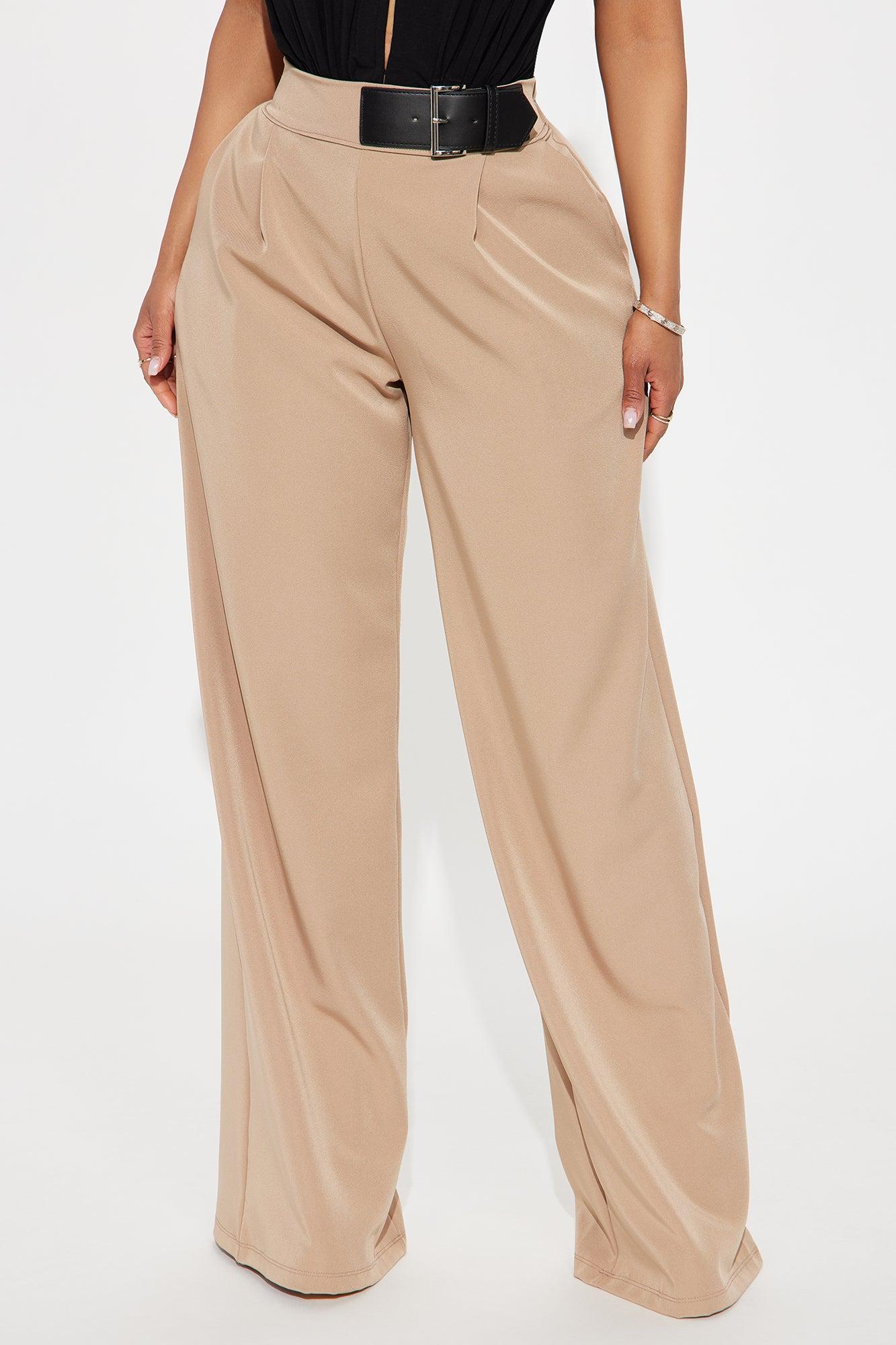 Headed To The Office Belted Trouser Pant - Tan Product Image