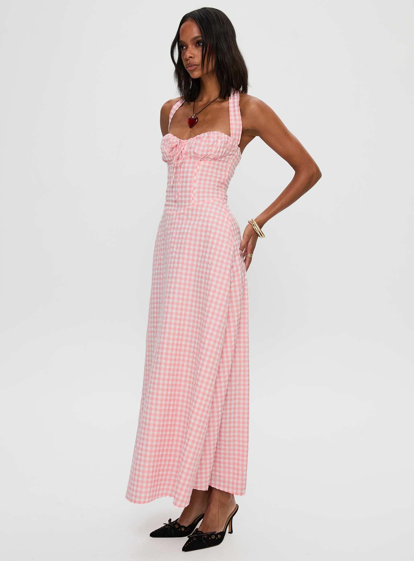 Lucky For You Halter Maxi Dress Multi Product Image