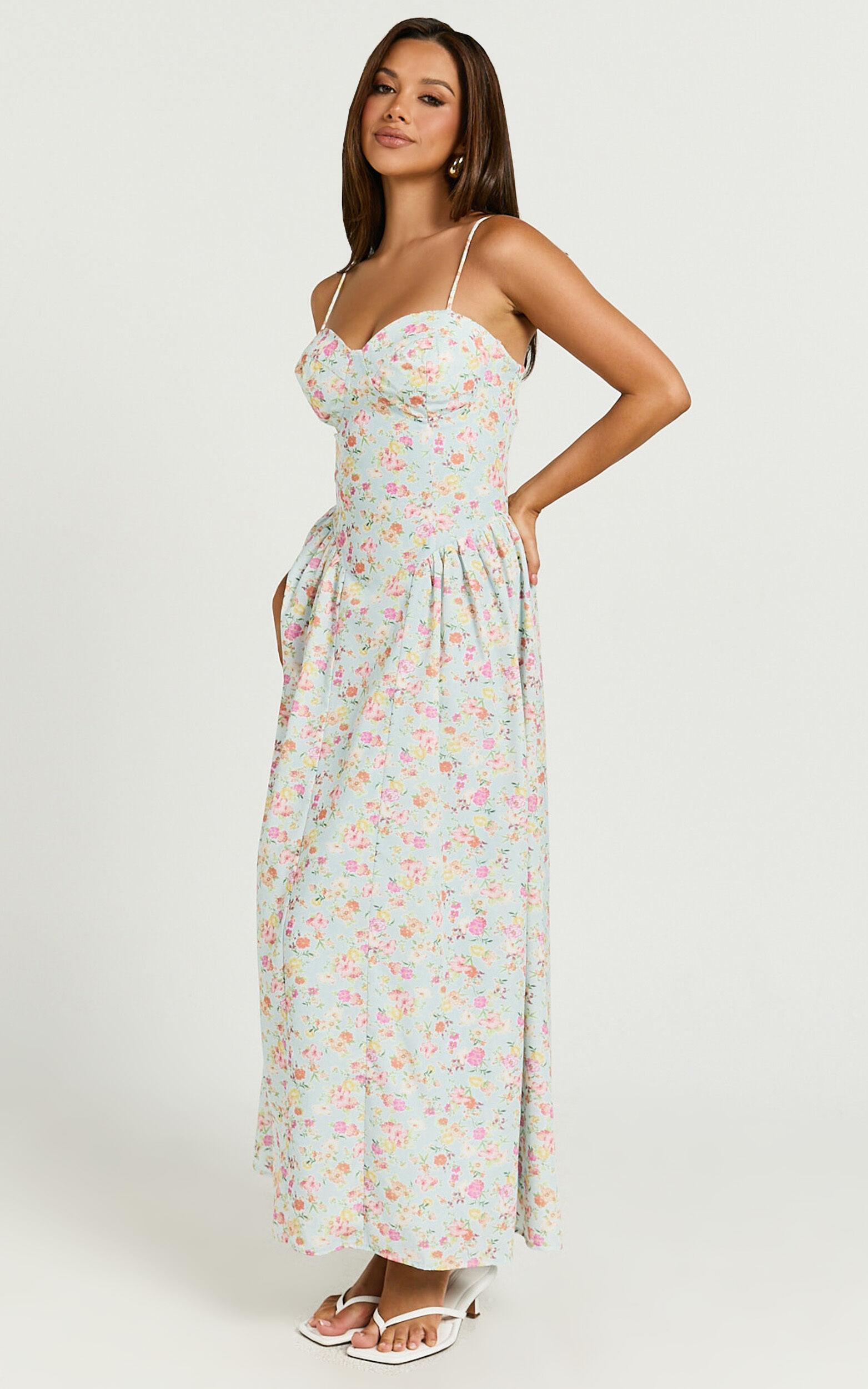 Jessica Midi Dress - Sweetheart Neck  Fit & Flare Midi Dress in Vintage Floral Product Image