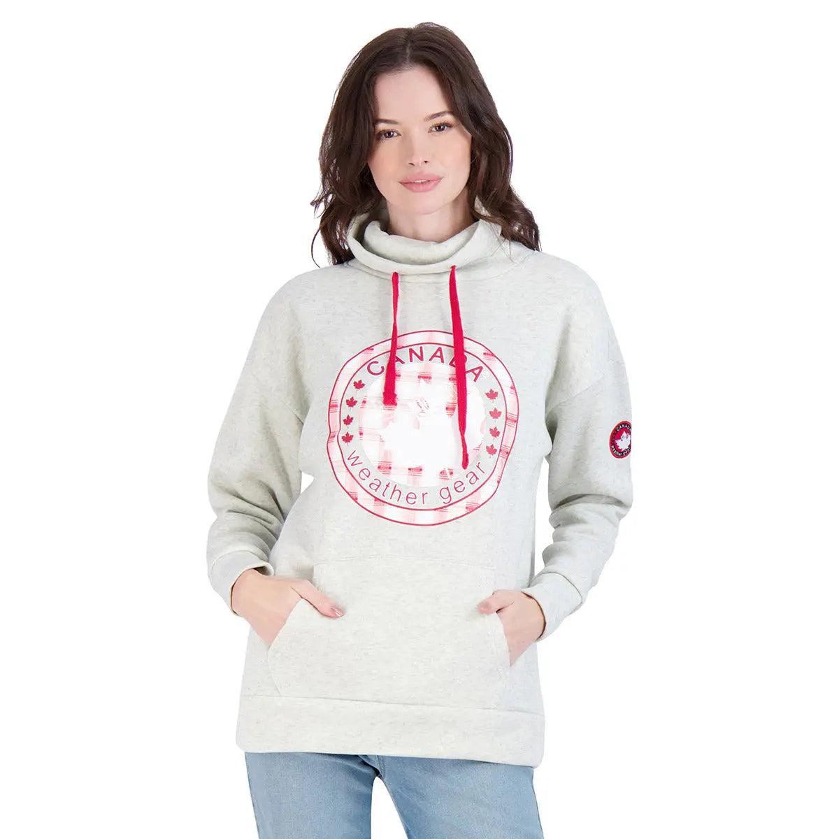 Canada Weather Gear Women's Logo Printed Cowl Neck Fleece Hoodie Female Product Image