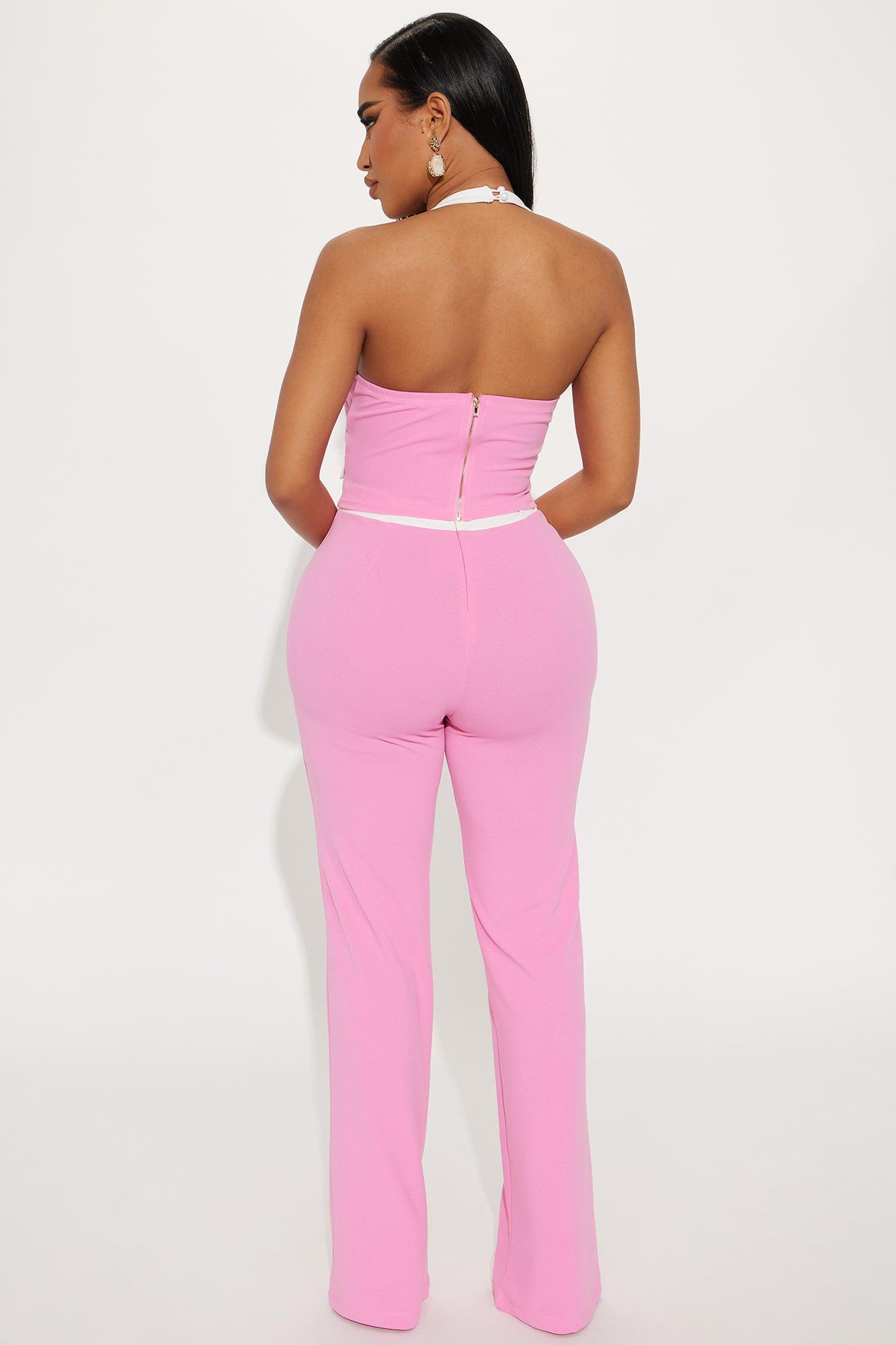 The Viola Vest And Pant Set - Pink/combo Product Image