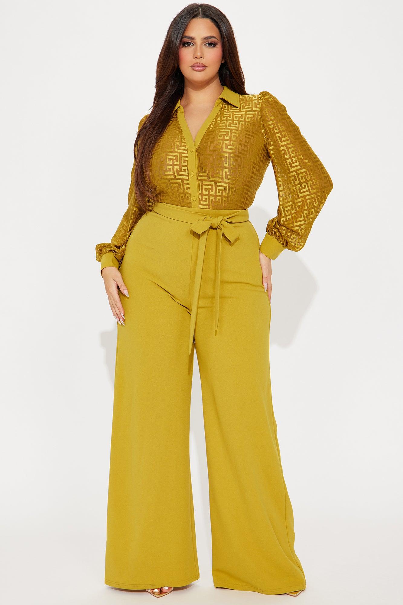 Making Money Moves Jumpsuit - Chartreuse Product Image