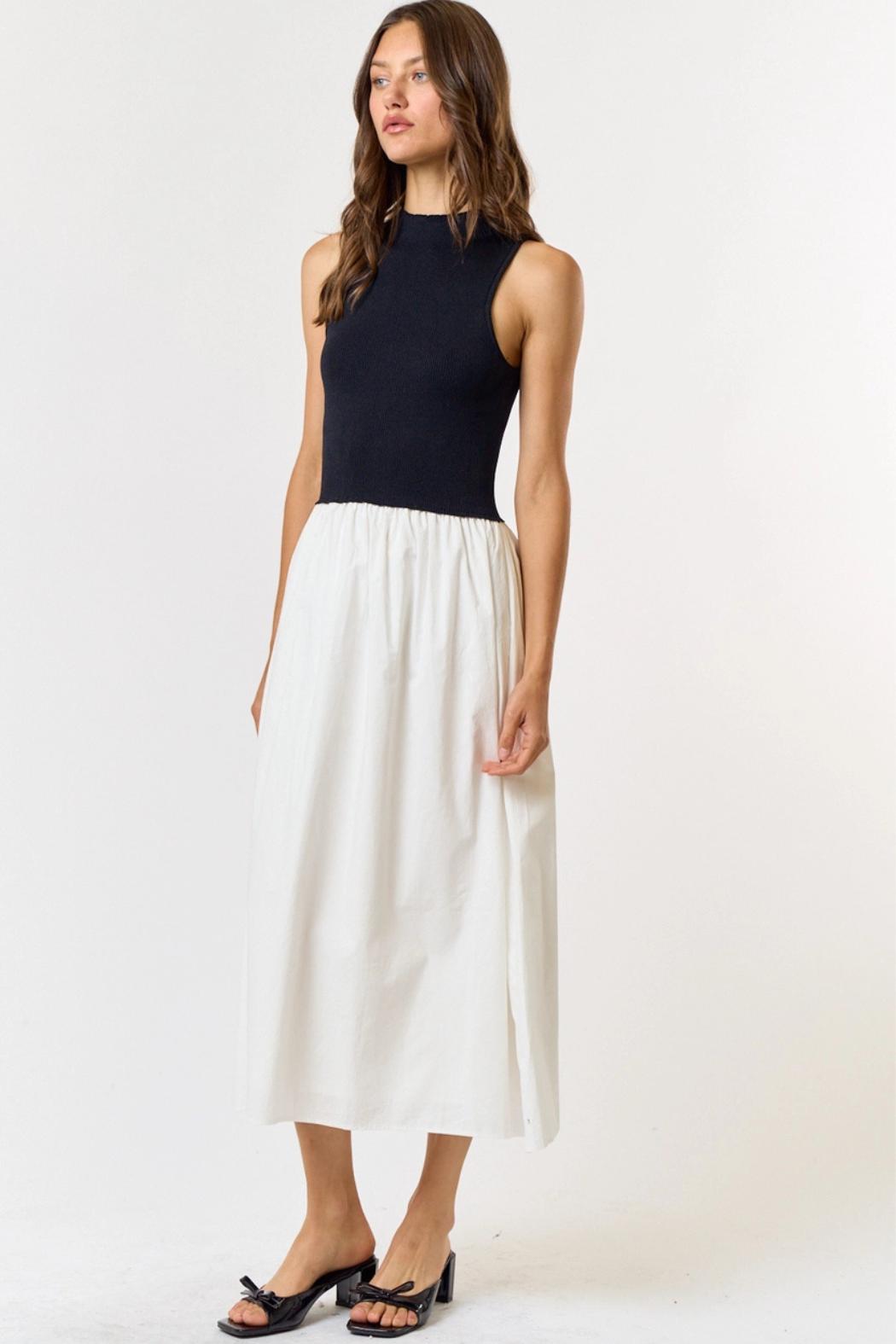 Knit & Poplin Maxi Dress Product Image