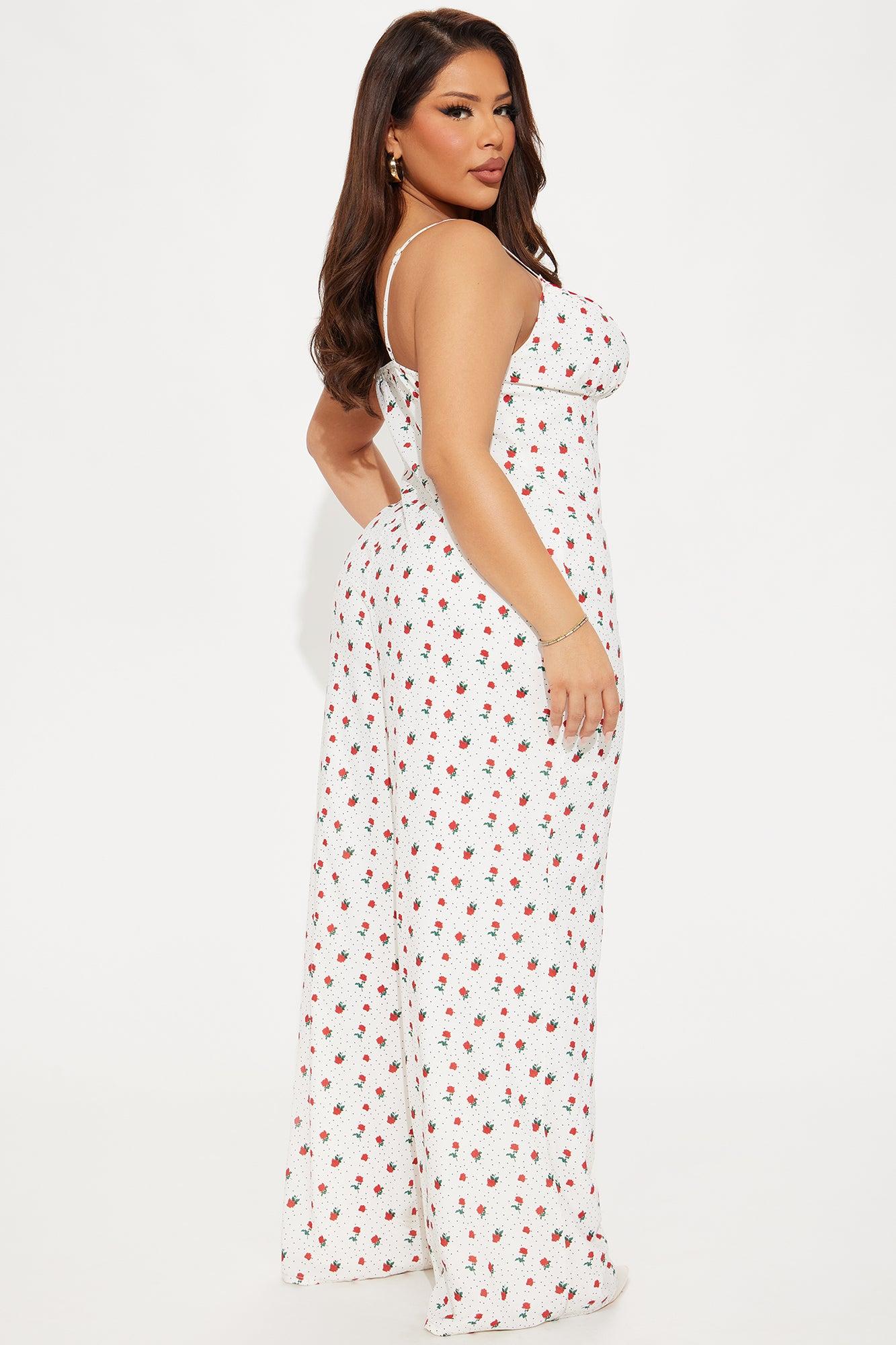 Cherries In The Spring Jumpsuit  - Red/combo Product Image