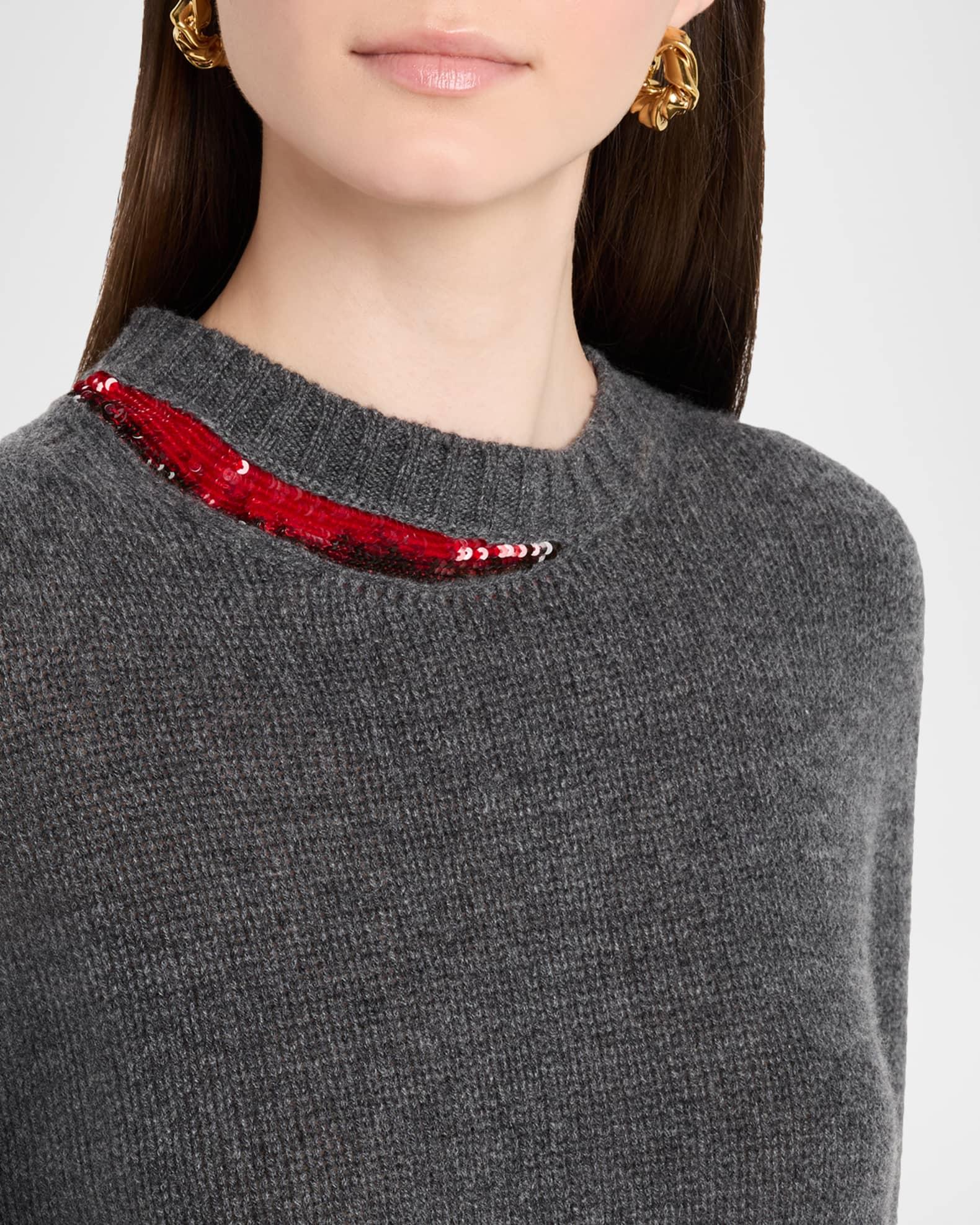 Sequin-Embellished Cashmere Sweater Product Image