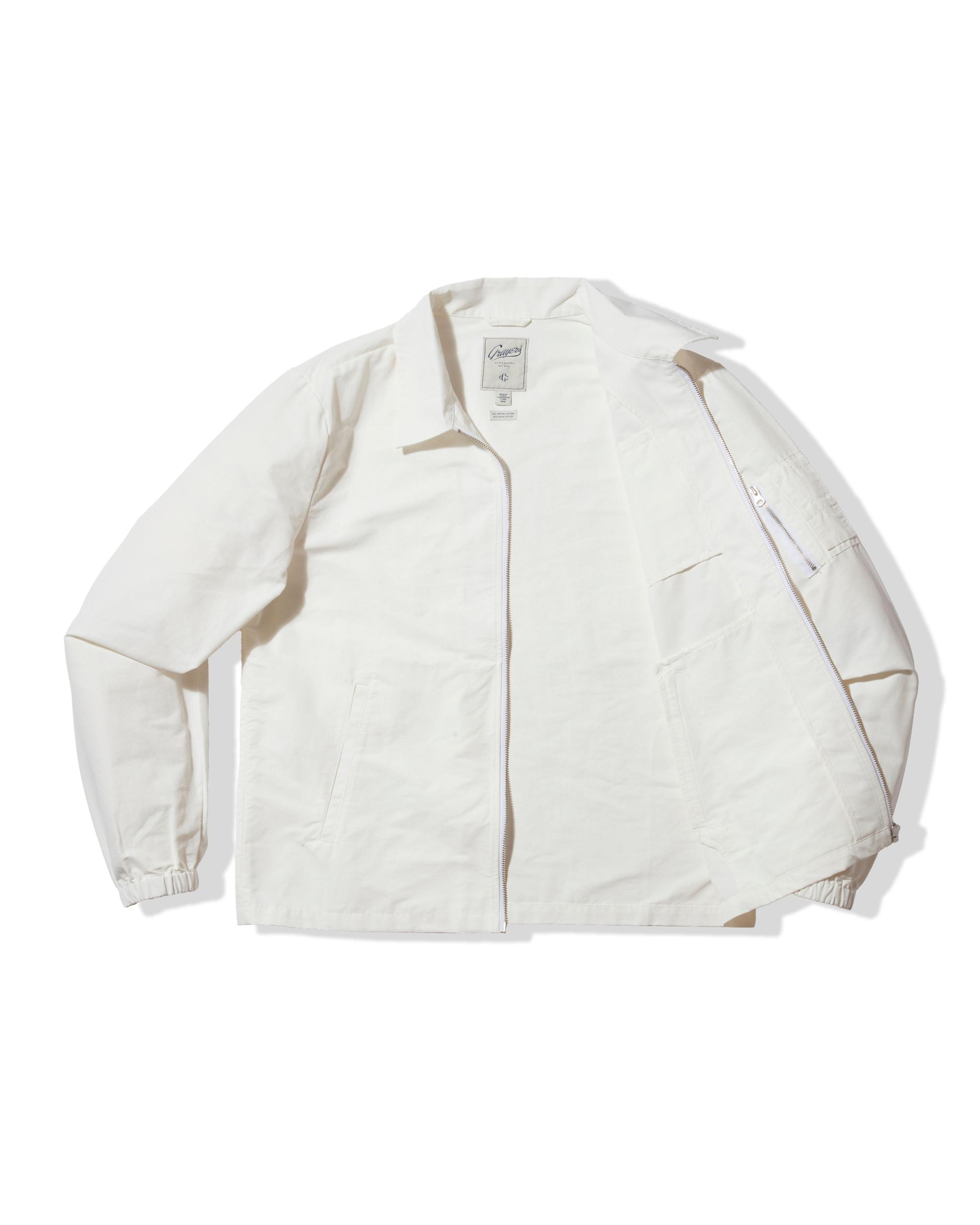 J. Stark Cotton Nylon Windbreaker - White Product Image