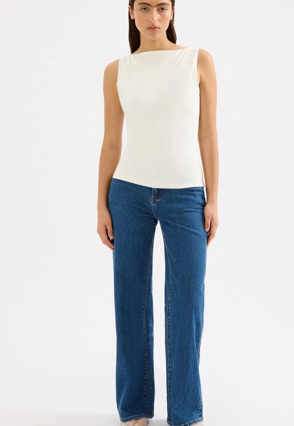 Nude Lucy | Lois Tank | White Product Image