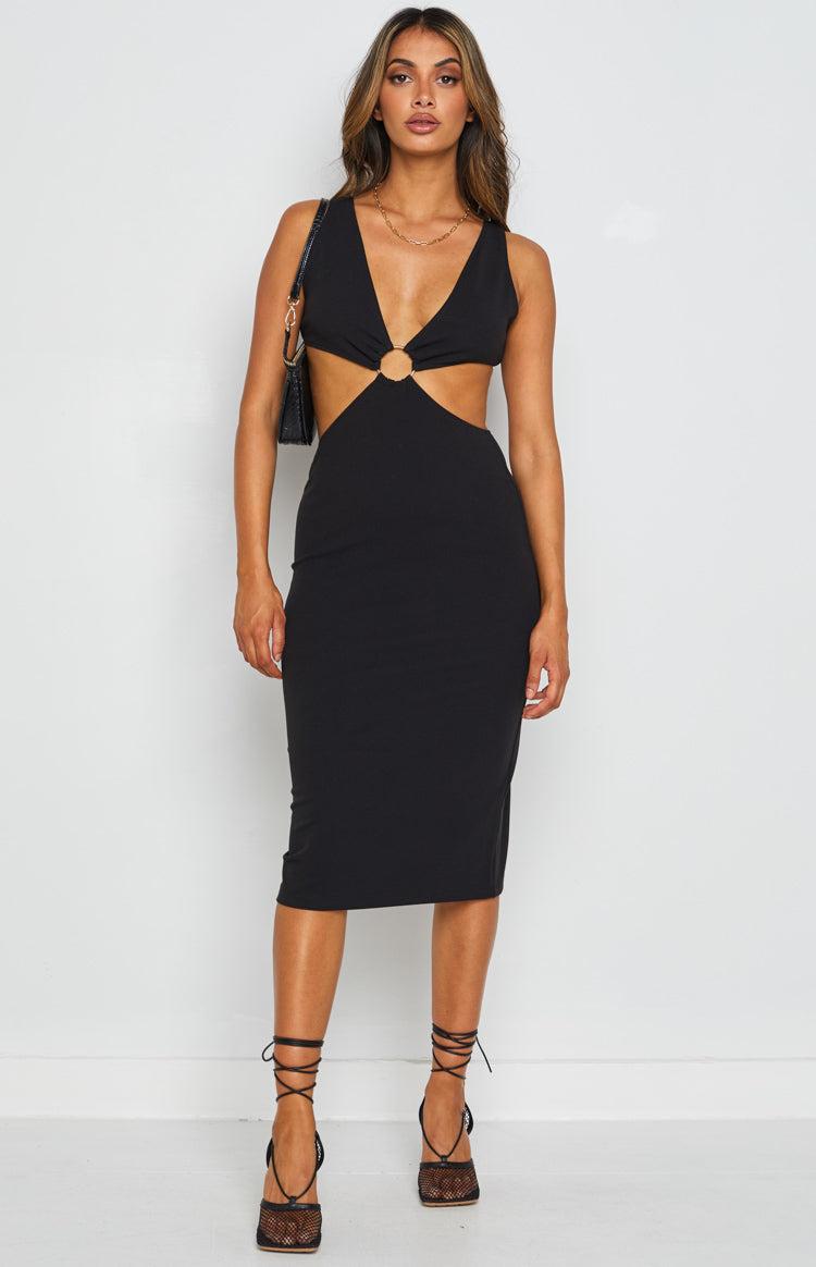 Valley Midi Dress Black Product Image