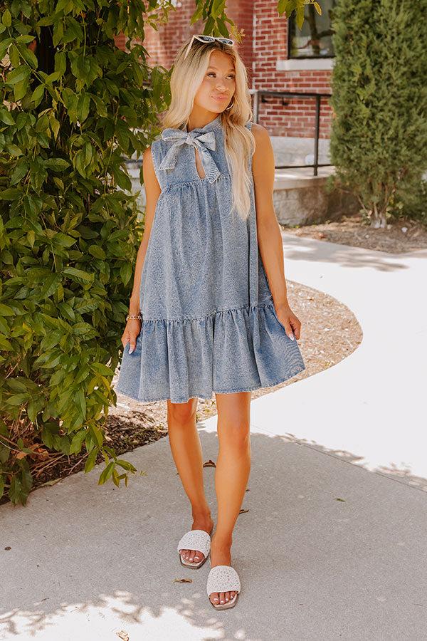 Downtown Market Denim Mini Dress Product Image