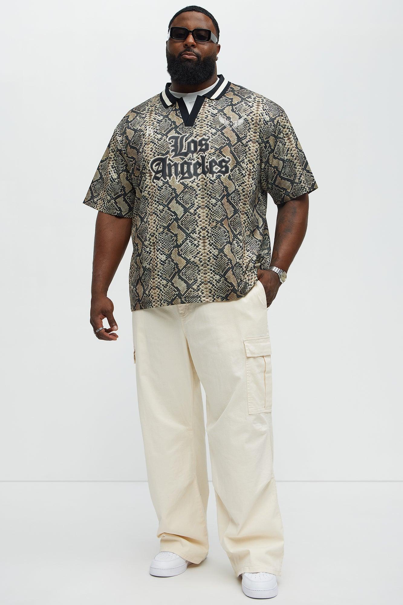 Snake LA Johnny Collar Soccer Jersey - Natural/Combo Product Image