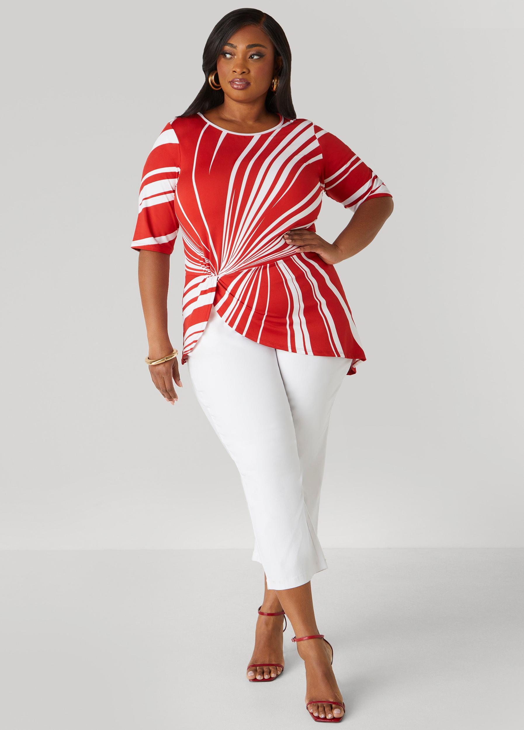 Knotted Swirl Print Top Product Image