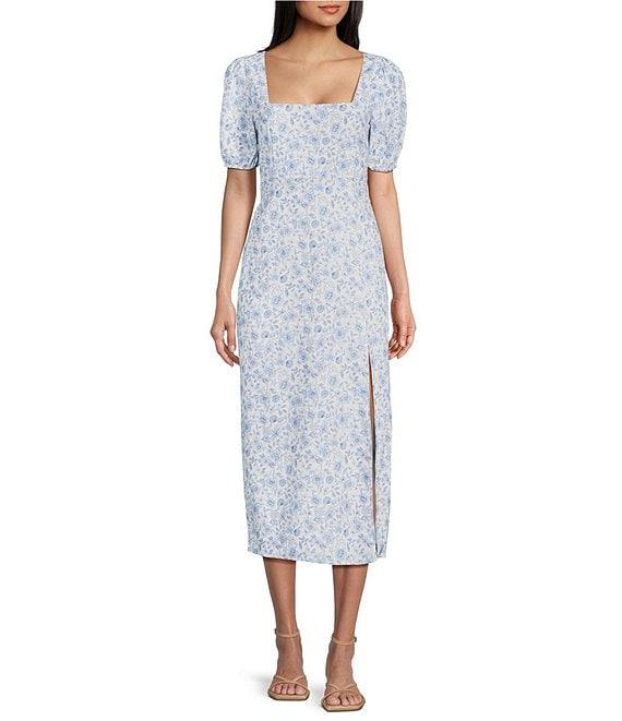 GB Short Sleeve Floral Midi Dress Product Image