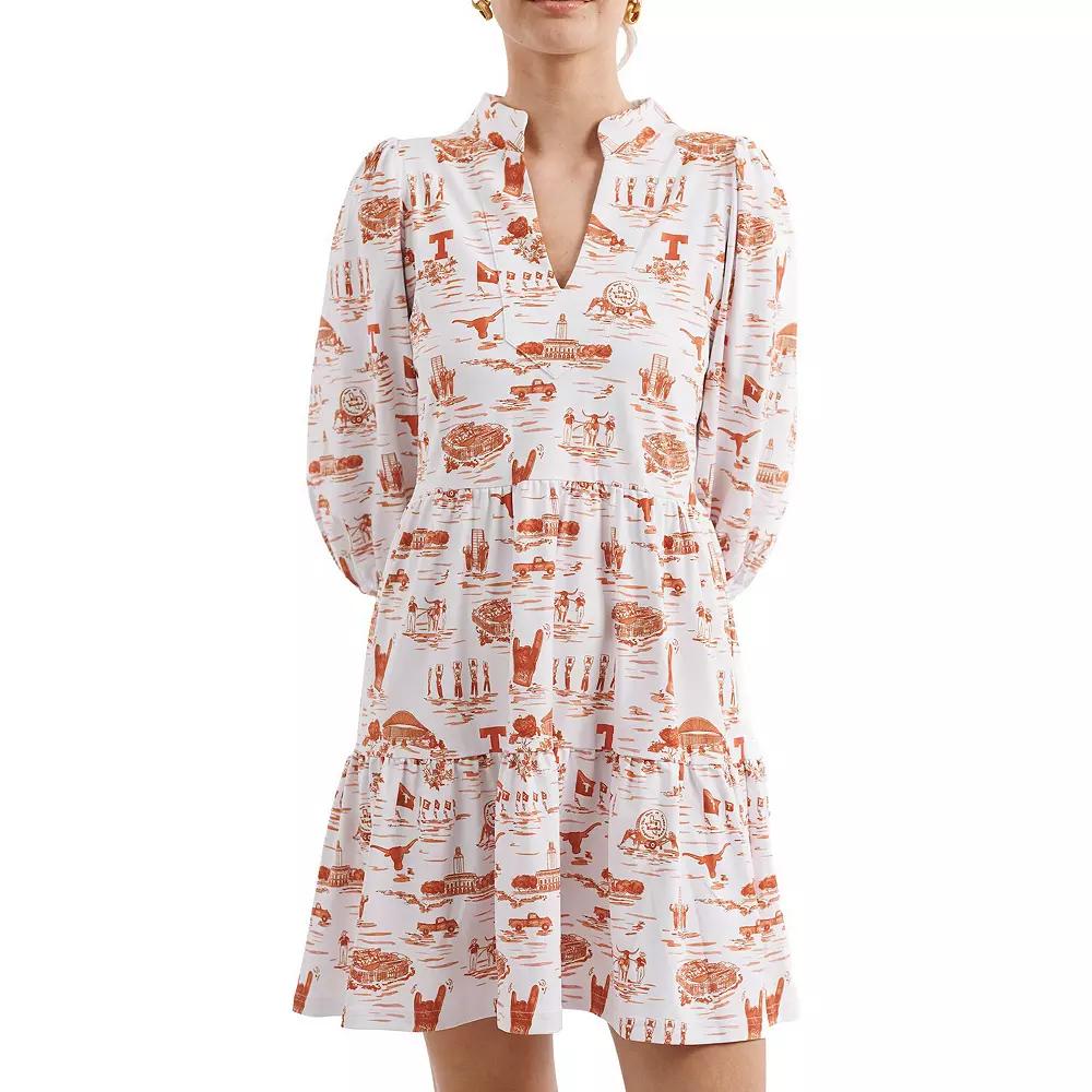 Women's Smith & Quinn Texas Orange/Burnt Orange Texas Longhorns Tailgate Collection Tory Dress, Size: XS, White Product Image