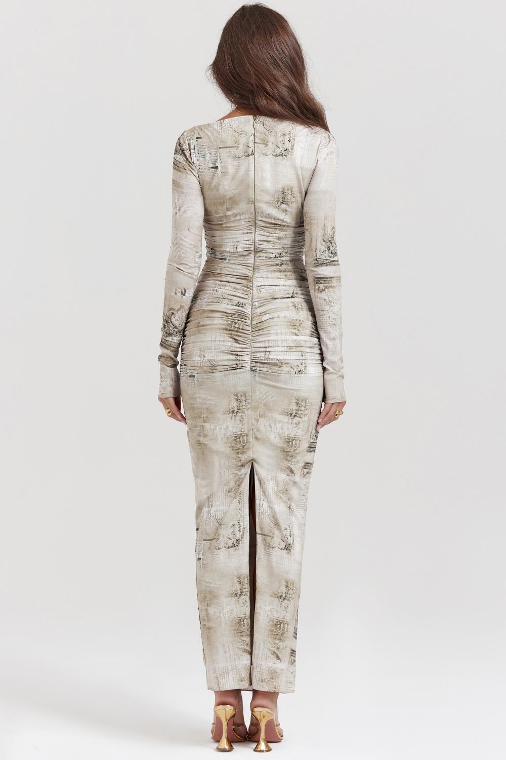 Lanetta  pale sage print maxi dress Product Image