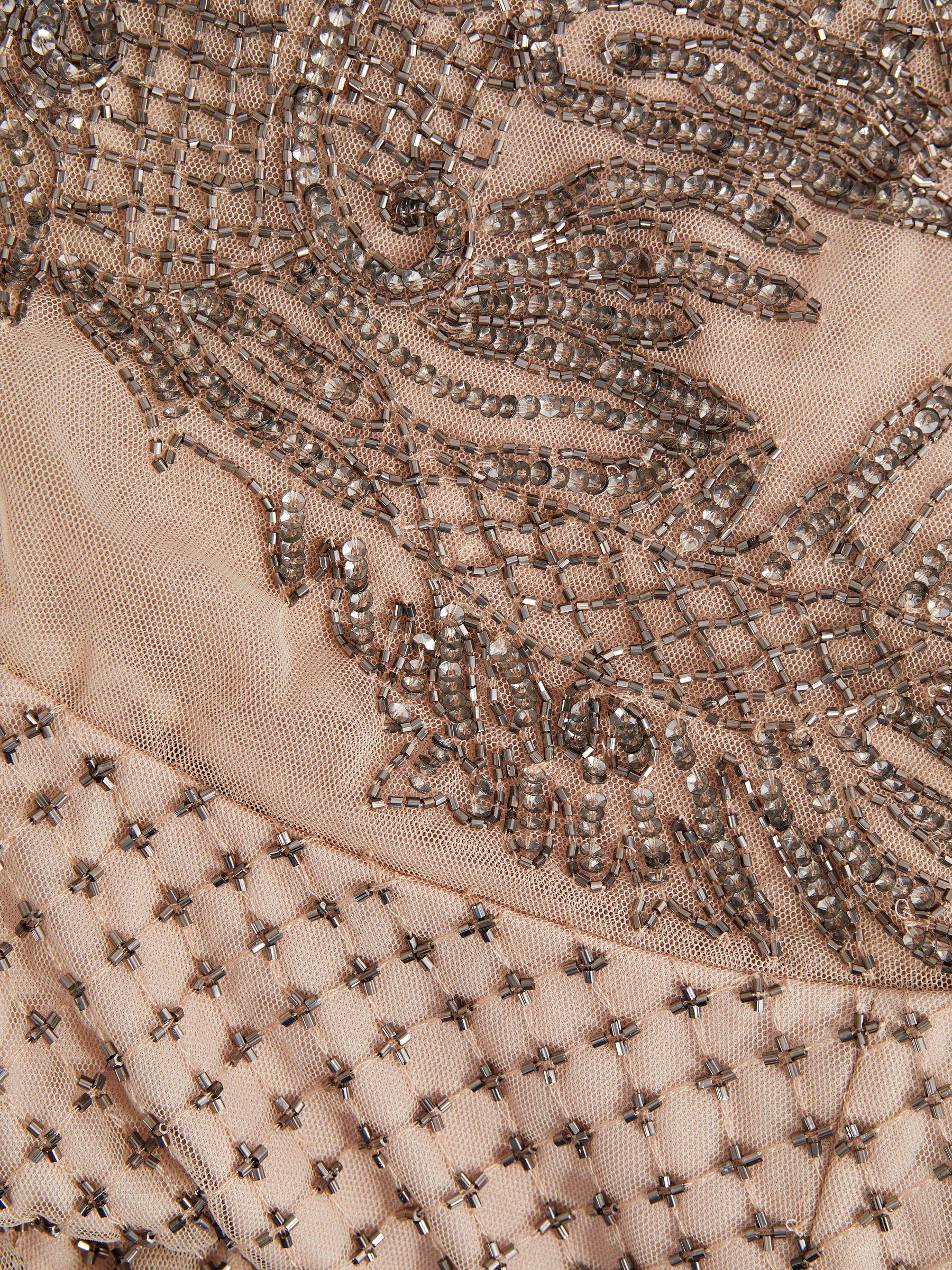 Raishma Embellished Maxi Dress in Nude Product Image