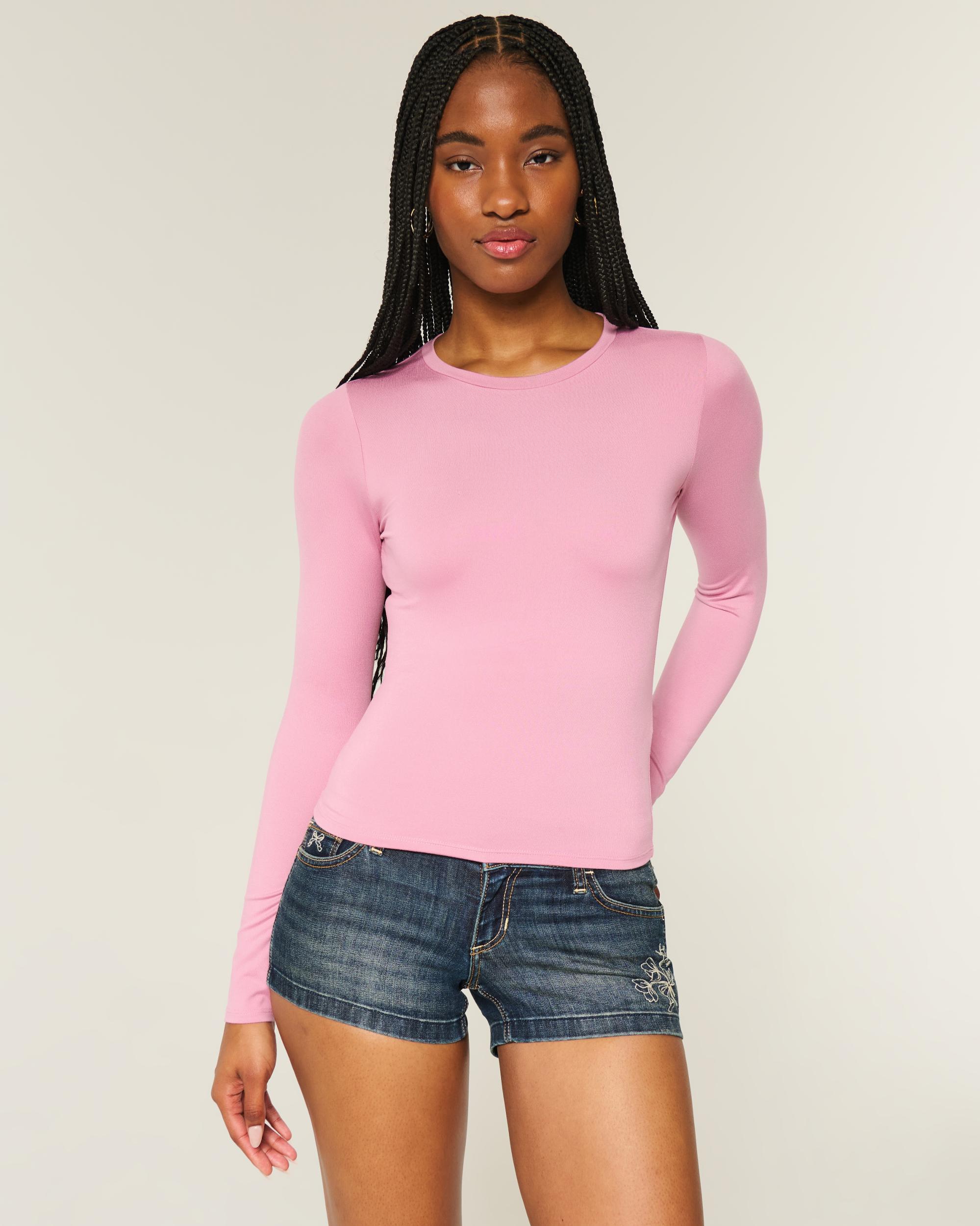 Seamless Fabric Long-Sleeve Crew Top Product Image