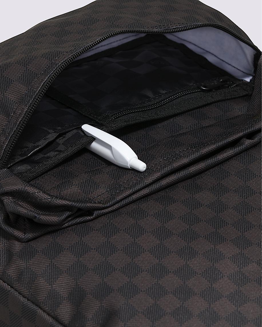 Old Skool Checkerboard Backpack in Black / Charcoal Grey| Vans US Product Image