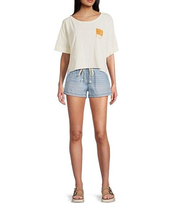 Roxy Sea Glass Short Sleeve Cropped T-Shirt Product Image