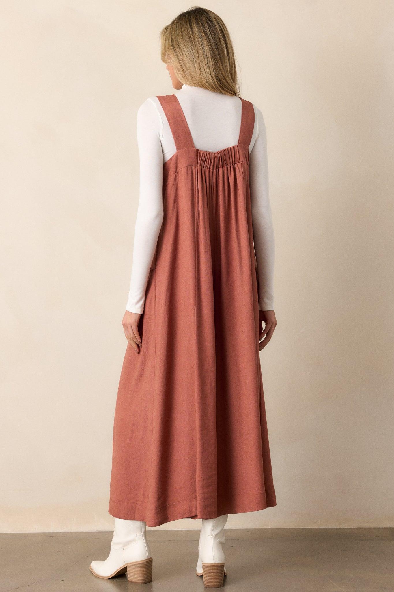 She's So Lovely Terracotta Wide Leg Jumpsuit Product Image