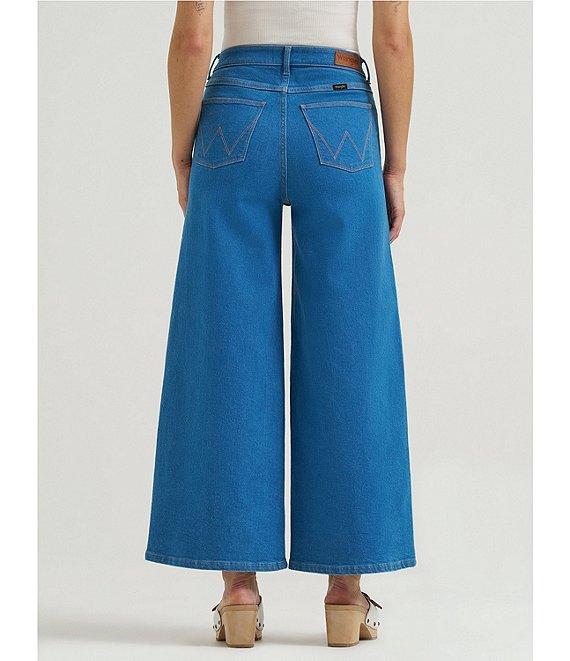 Wrangler 27#double; Inseam Cropped Wide Leg Jeans Product Image