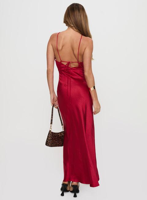 Saja Cut Out Maxi Dress Red Product Image