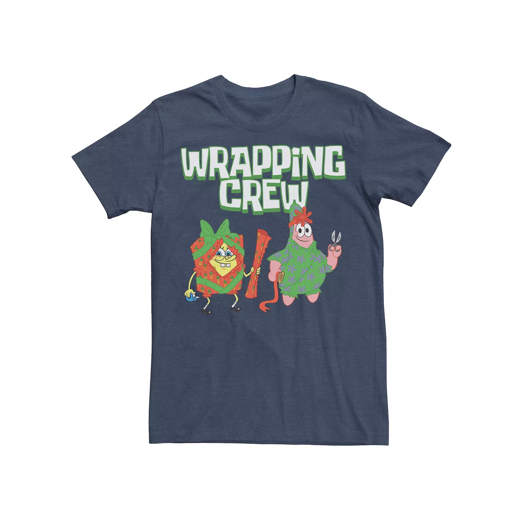 Men's Spongebob Squarepants Patrick Wrapping Crew Tee,  Product Image