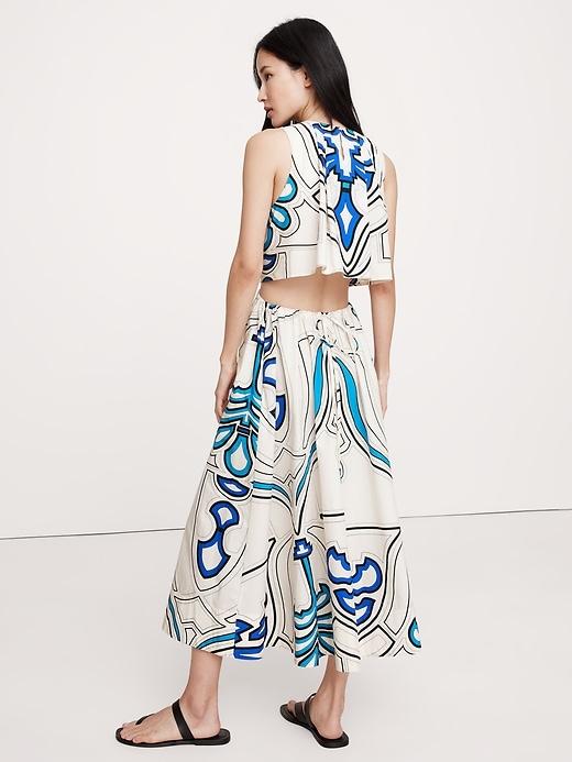 Cotton Poplin Cut-Out Midi Dress Product Image