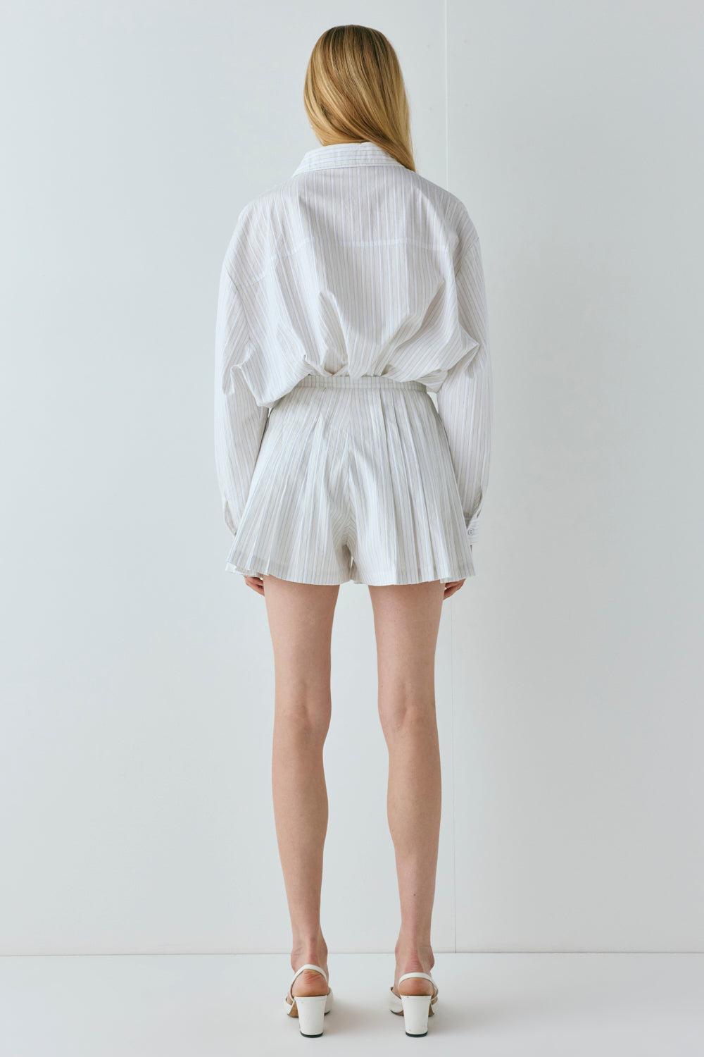 Nala Shorts Cream Stripe Product Image