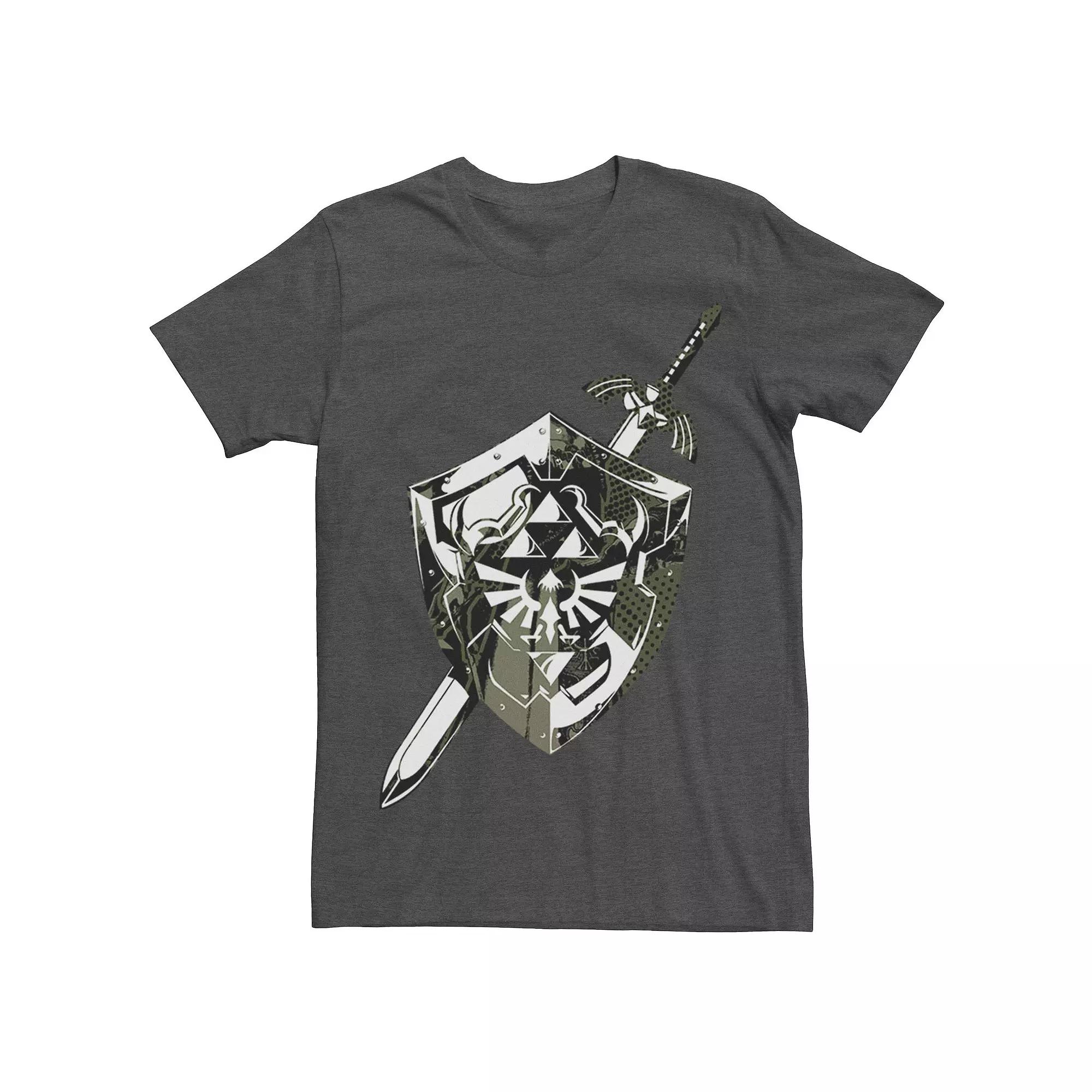 Men's Nintendo Legend of Zelda Hylian Shield & Sword Collage Tee,  Product Image