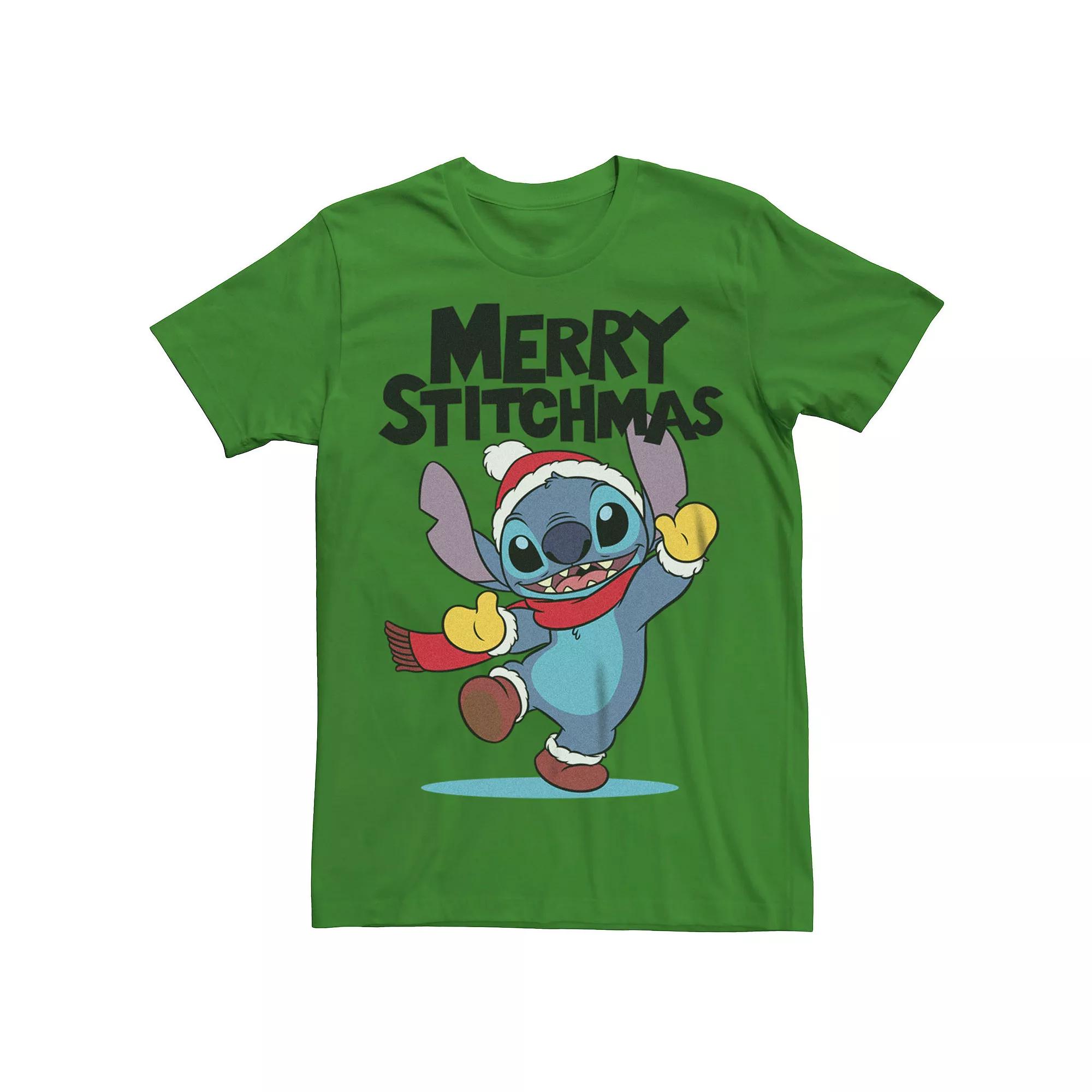 Disney's Lilo & Stitch Men's Merry Christmas Stitch Tee,  Product Image