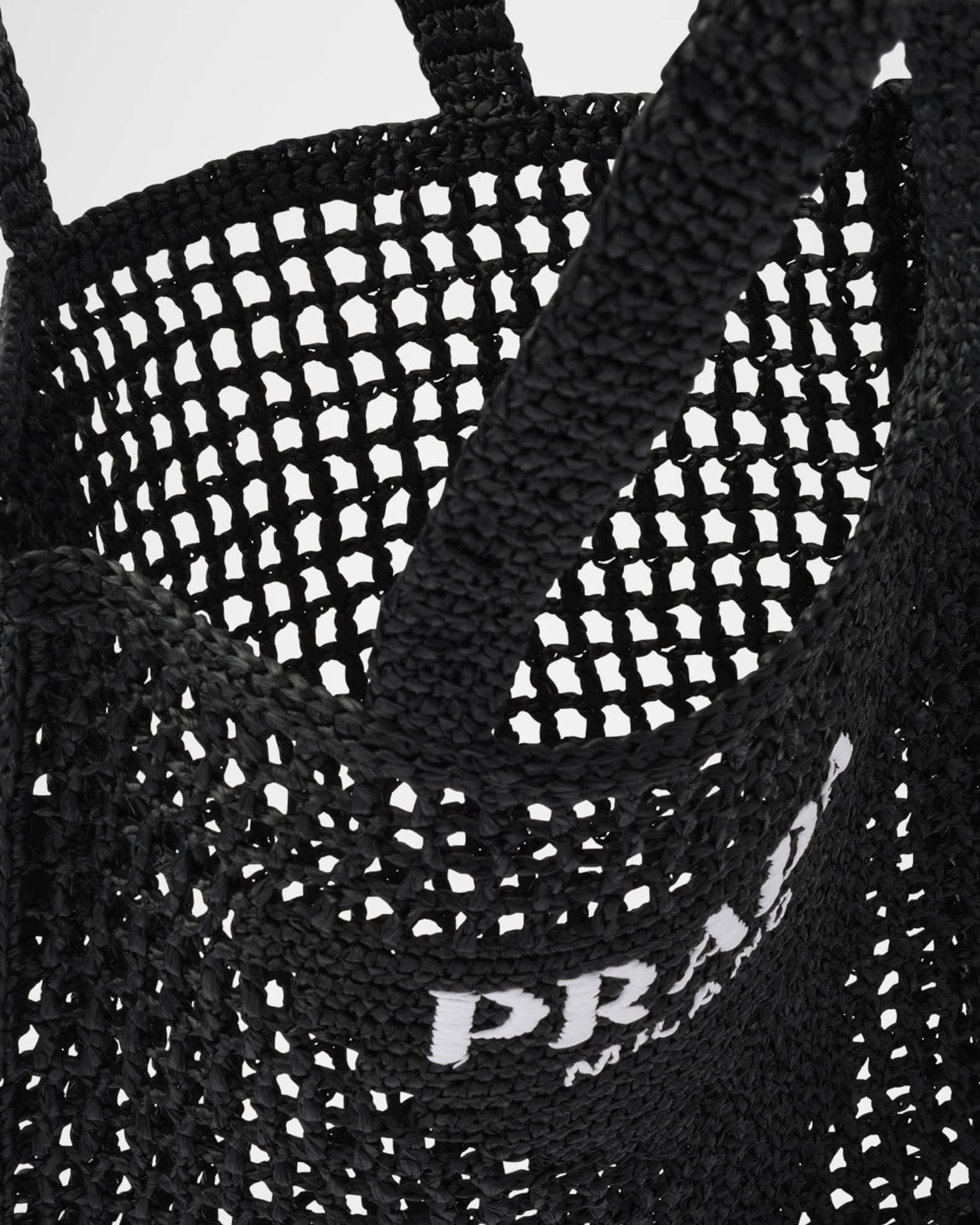 Men's Triangle Logo Raffia Tote Bag Product Image